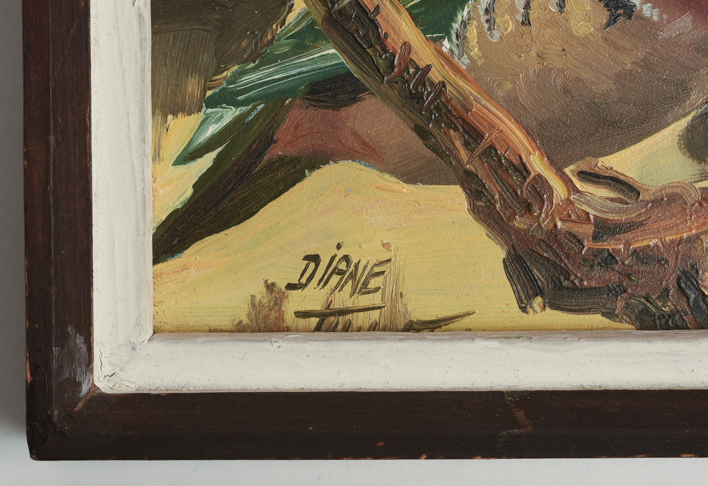 PAINTING OF A DUCK, SIGNED DIANE.