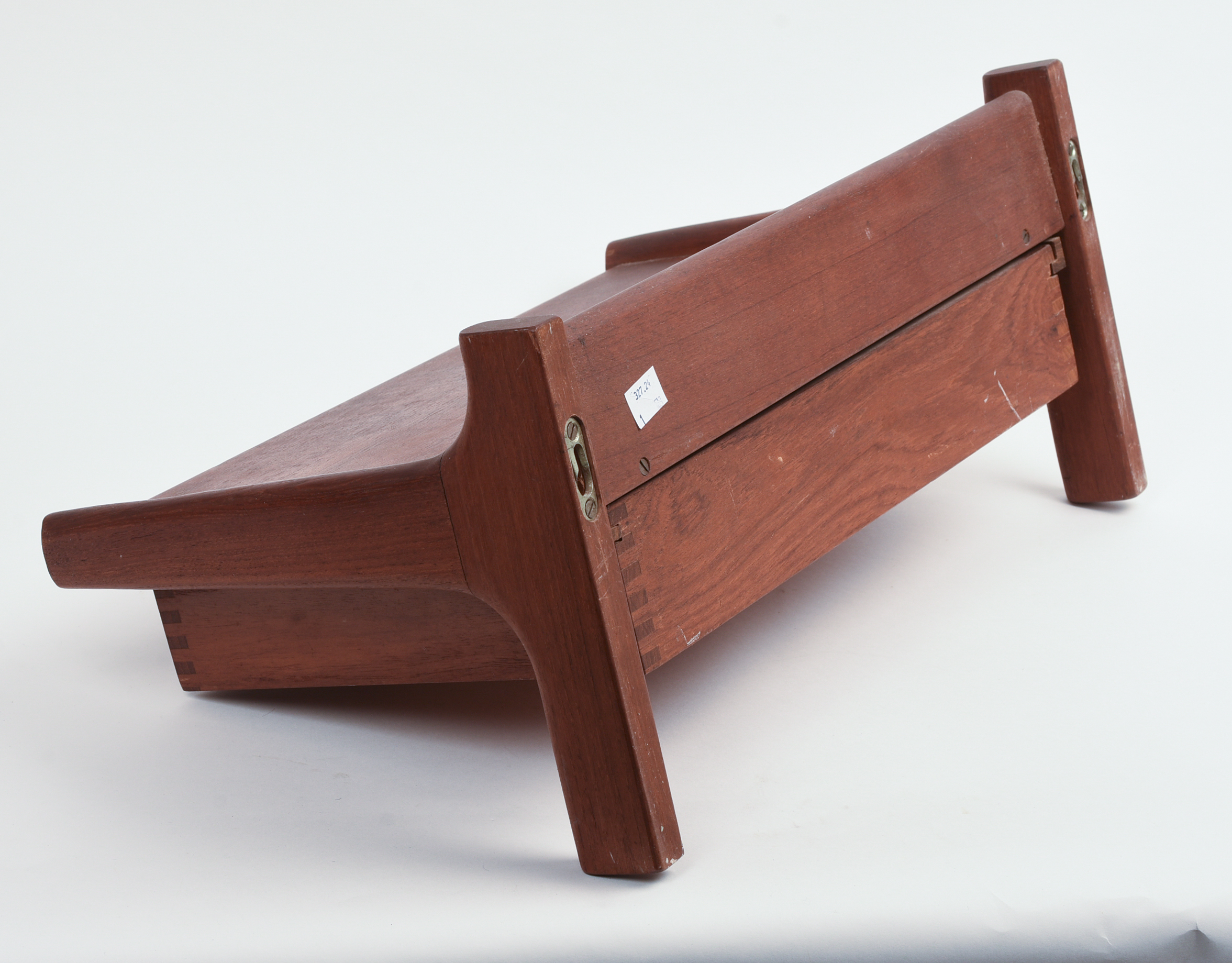 MID CENTURY MODERN WALL SHELF WITH DRAWER.