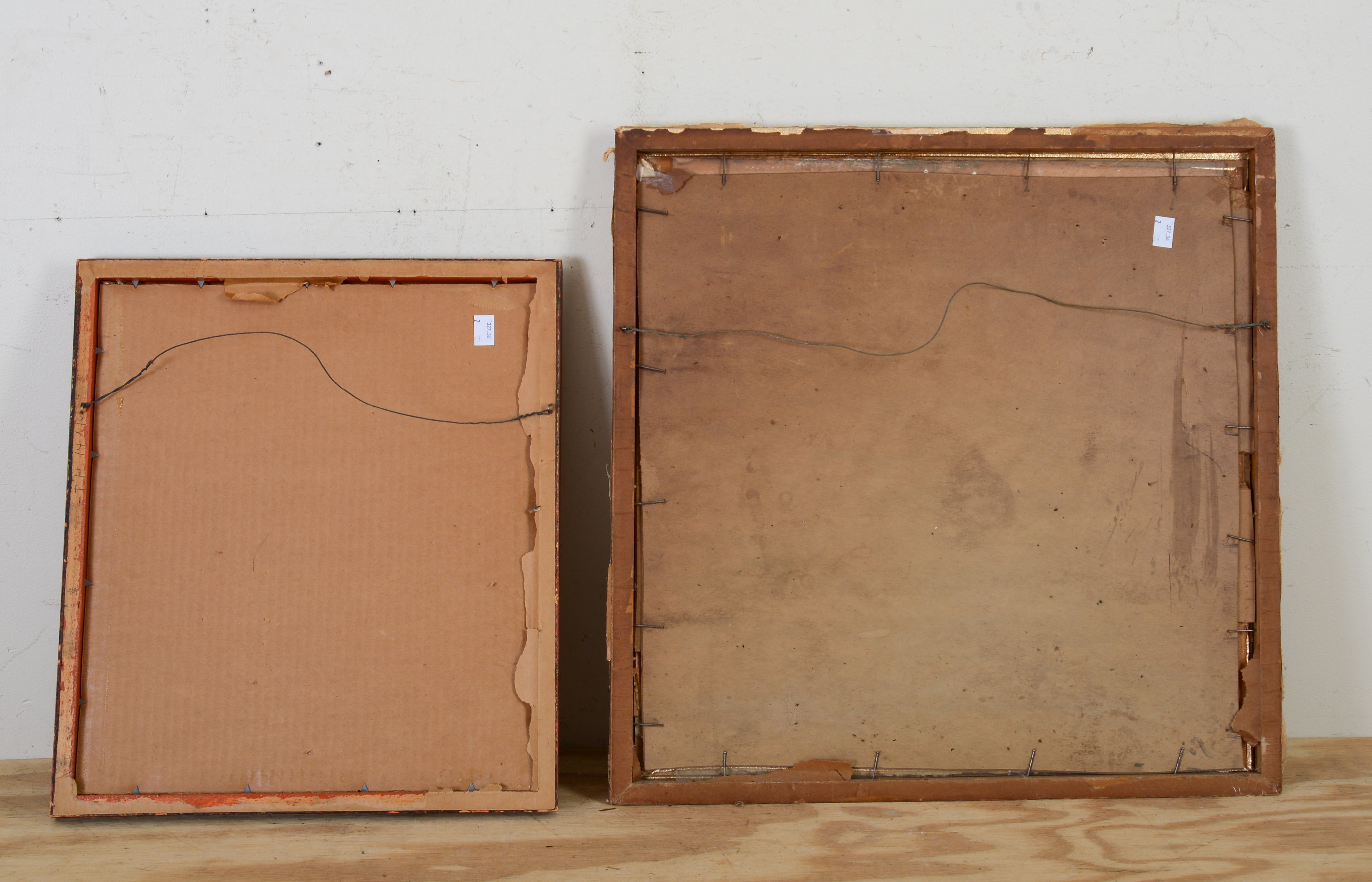 TWO FRAMED CHINESE EMBROIDERED PANELS.