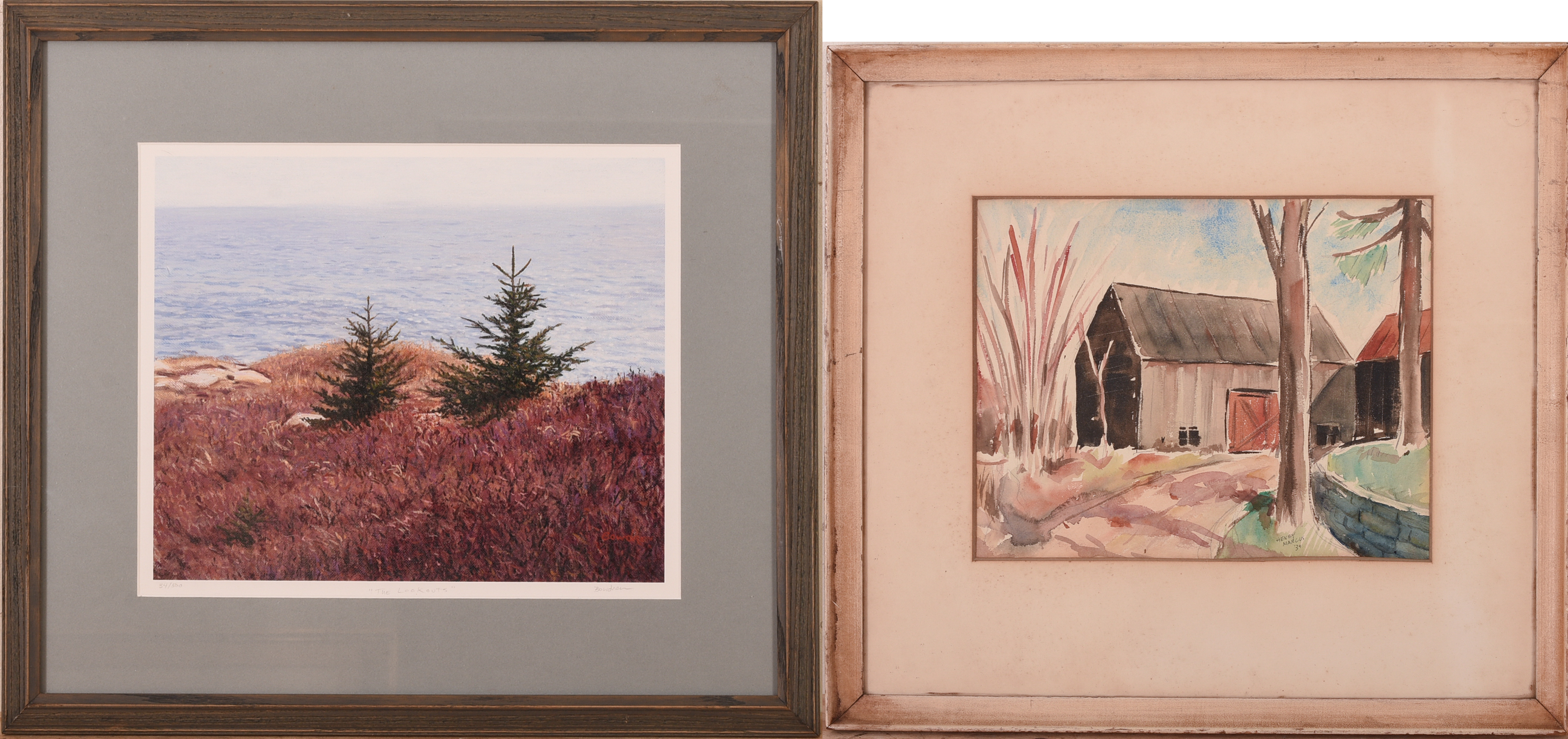 TWO MAINE LANDSCAPES.