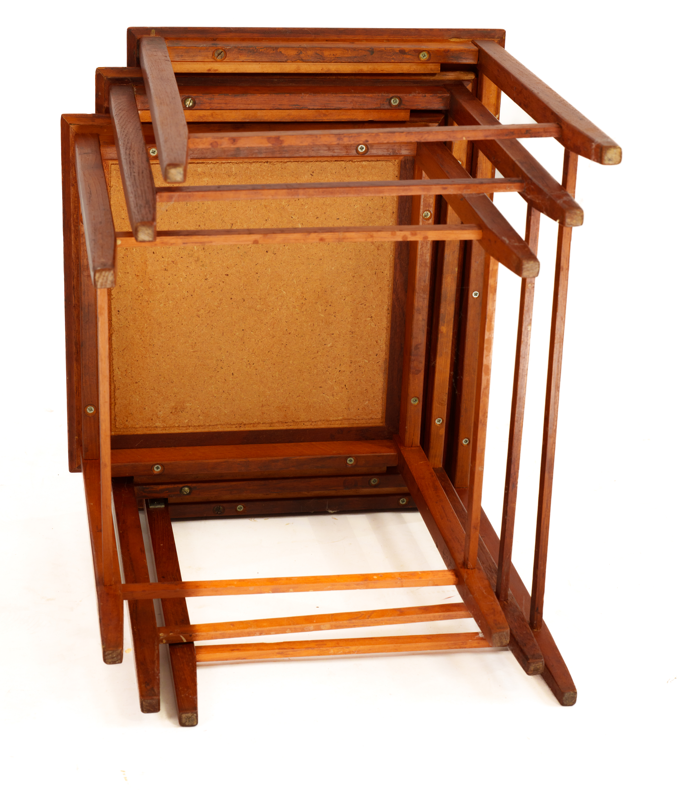 MID CENTURY NESTING SIDE TABLES BY MOBELFABRIKKEN TOFTEN.