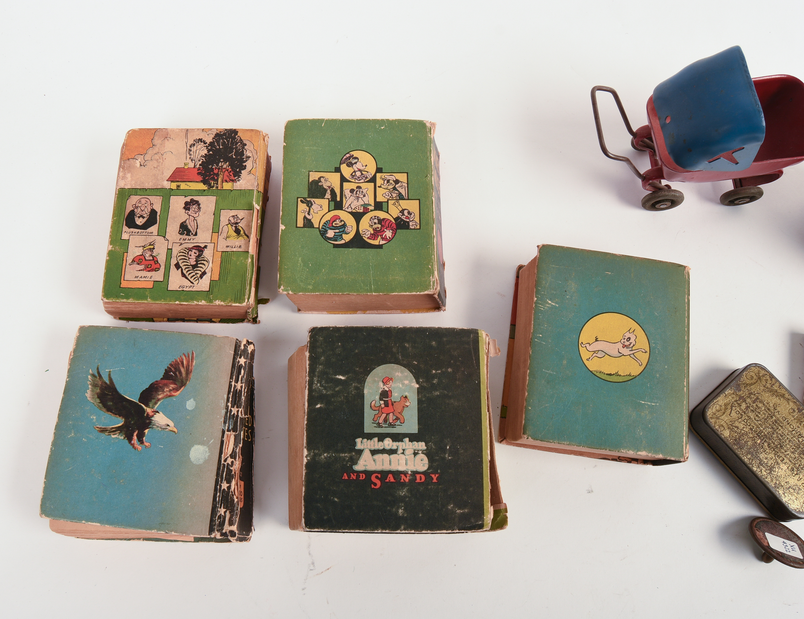 Four Big Little Books and a Group of Toys.