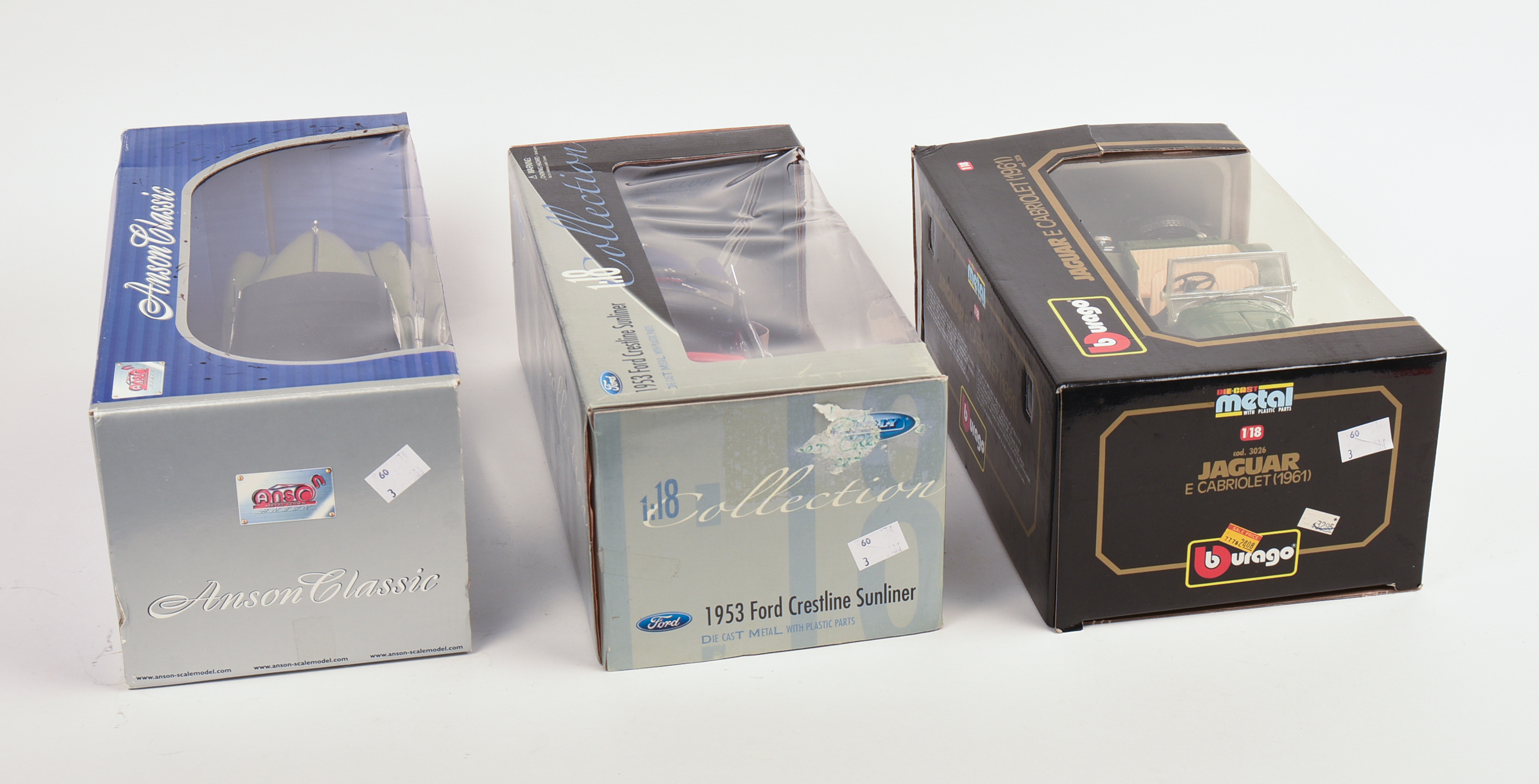 Three Die Cast Model Cars.