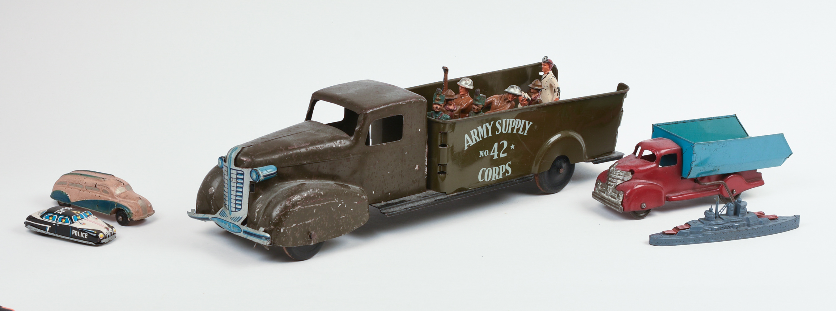 Group of Vintage Metal Toys