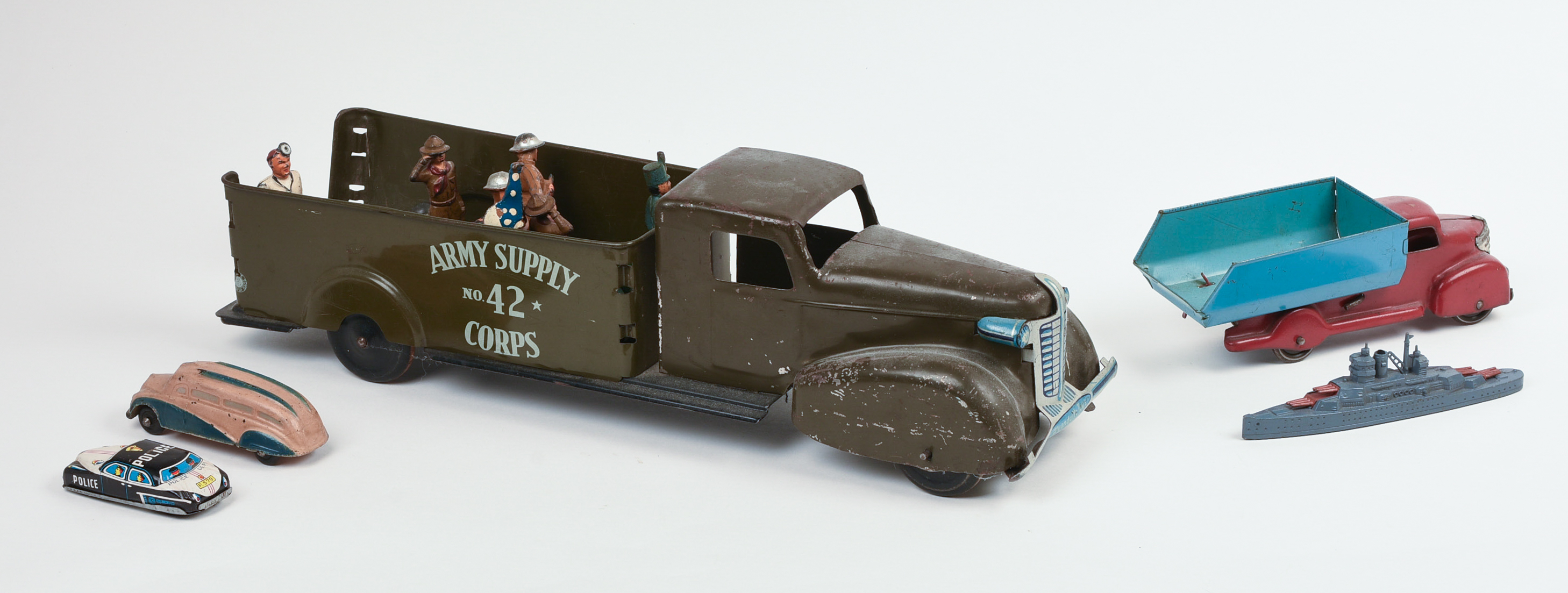 Group of Vintage Metal Toys