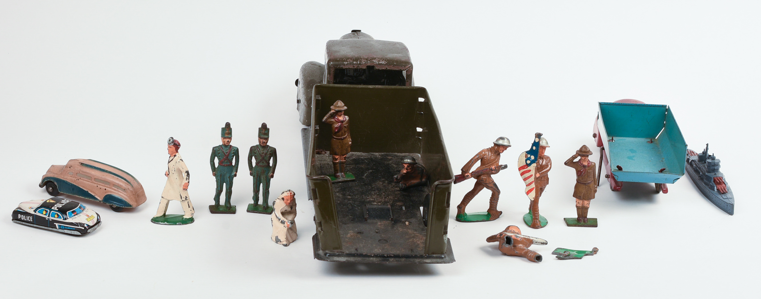 Group of Vintage Metal Toys