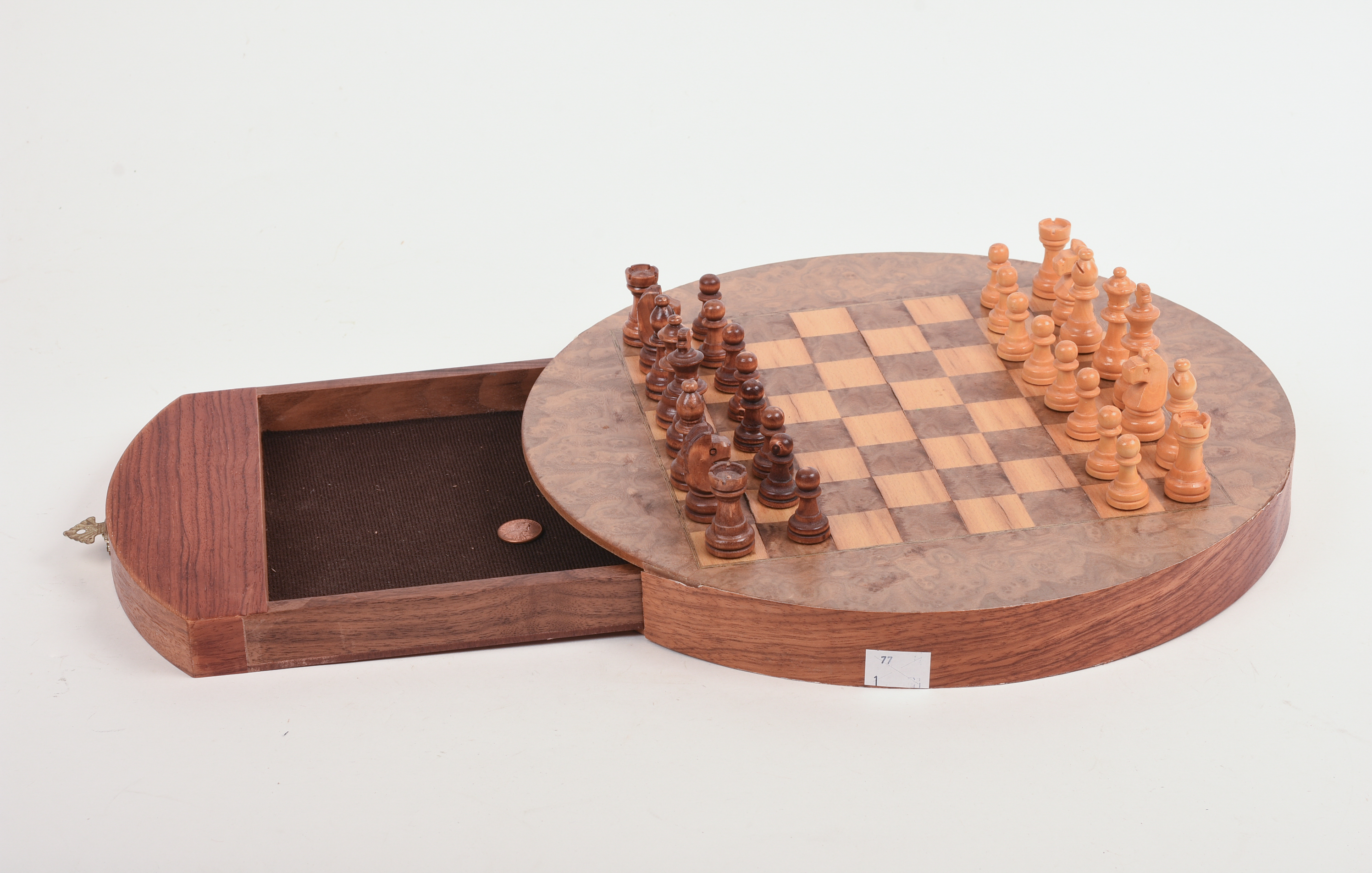 Burlwood Chess Set.