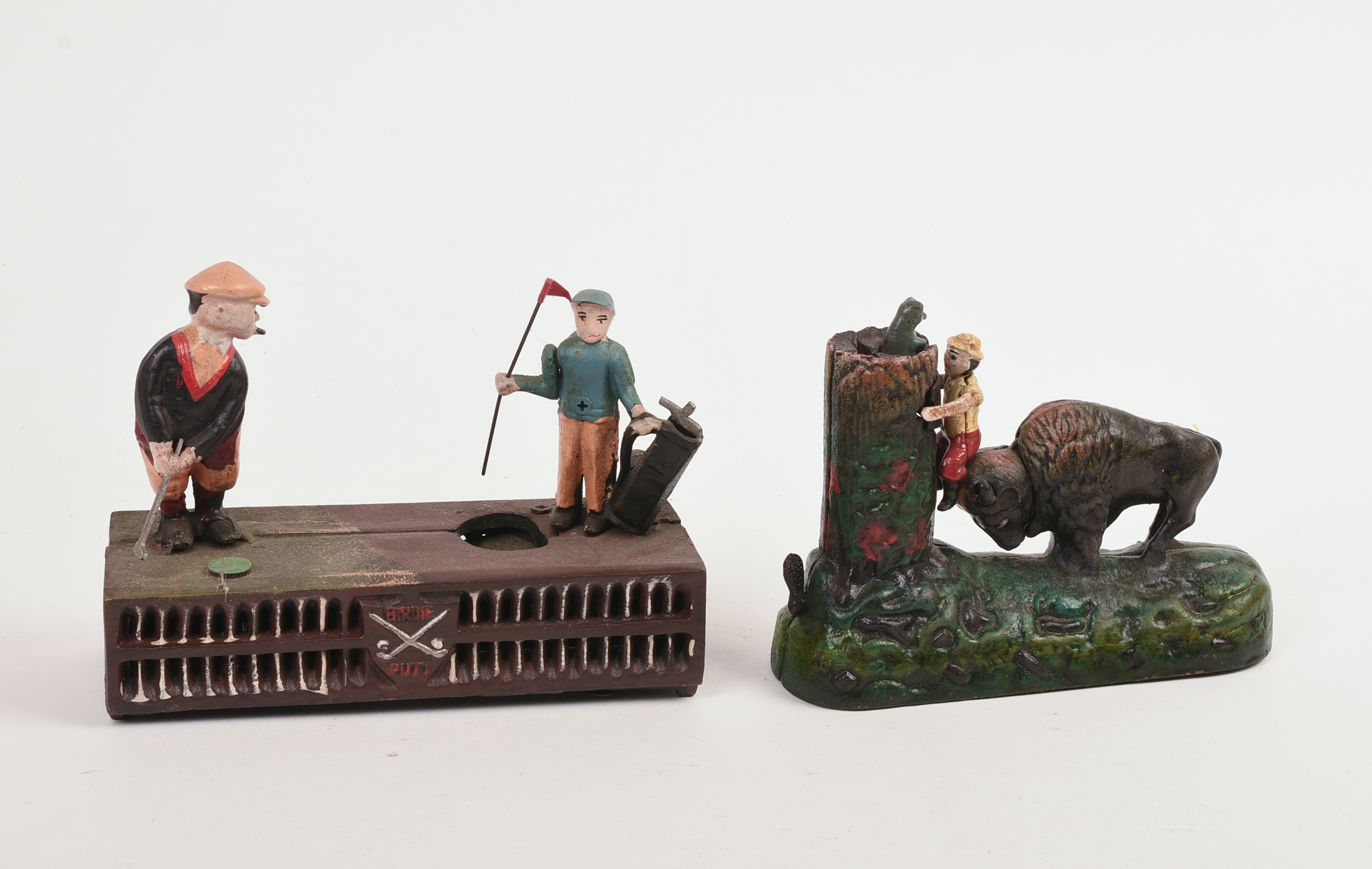 Two Reproduction Mechanical Banks.