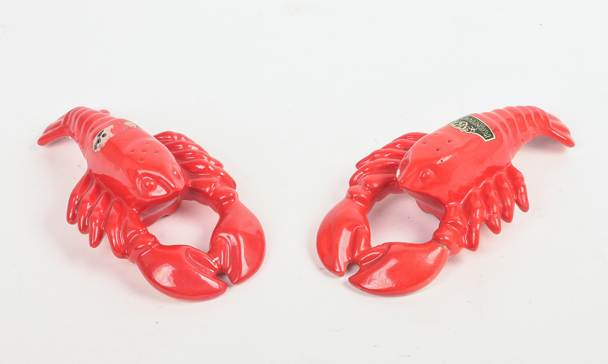 Kenwood Porcelain Lobester Salt and Pepper Shakers.