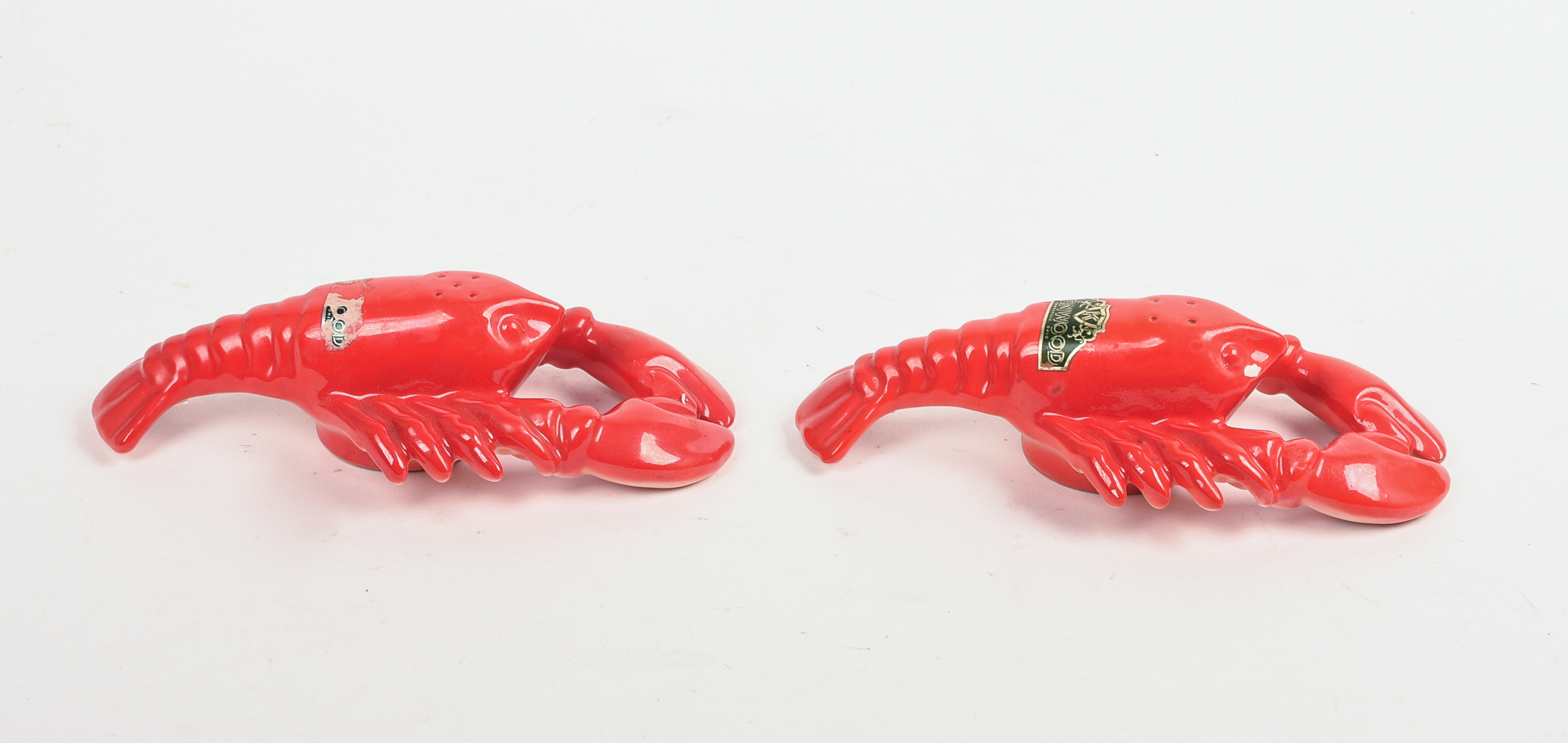 Kenwood Porcelain Lobester Salt and Pepper Shakers.