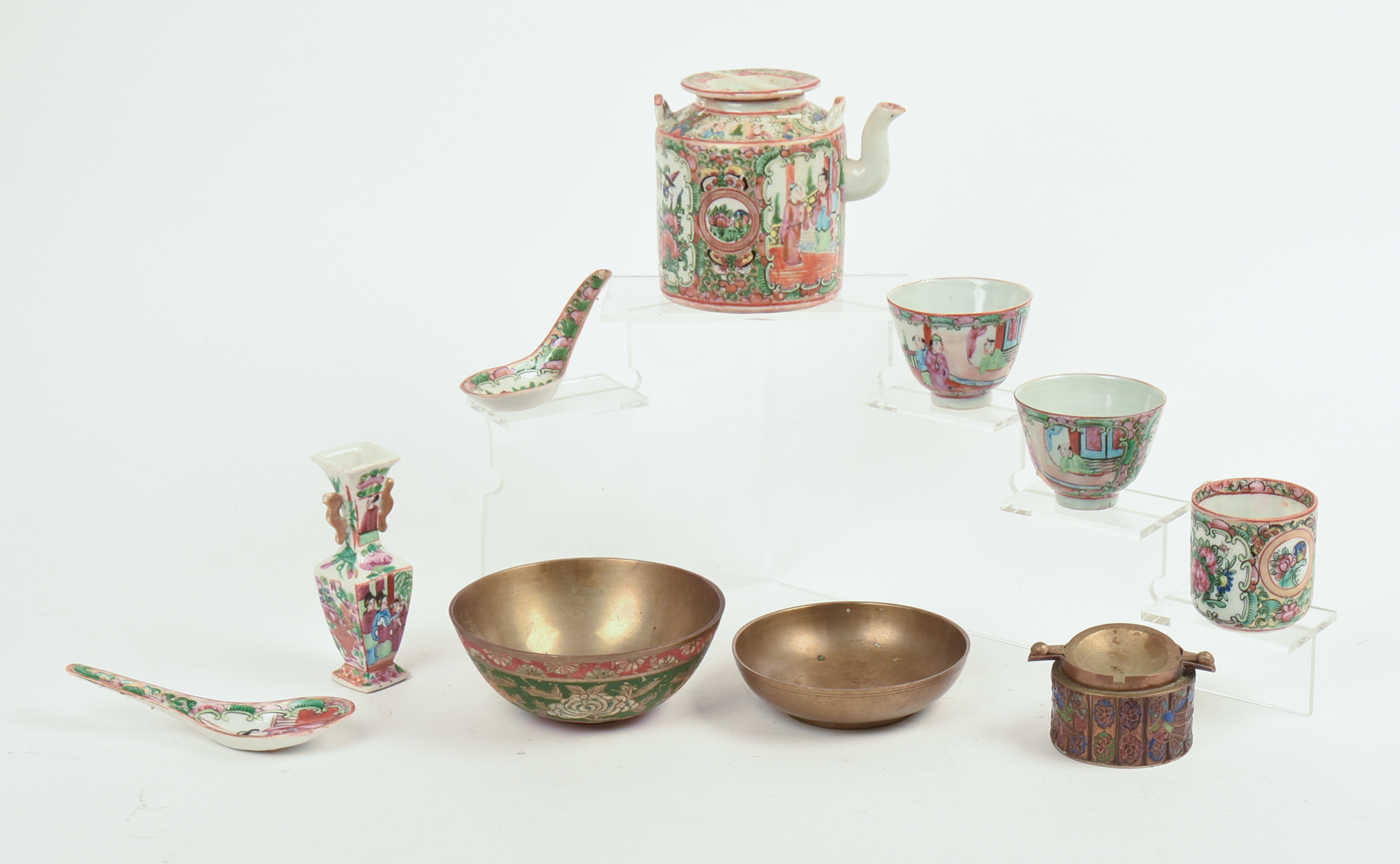 Group of Chinese Rose Medallion Porcelain.