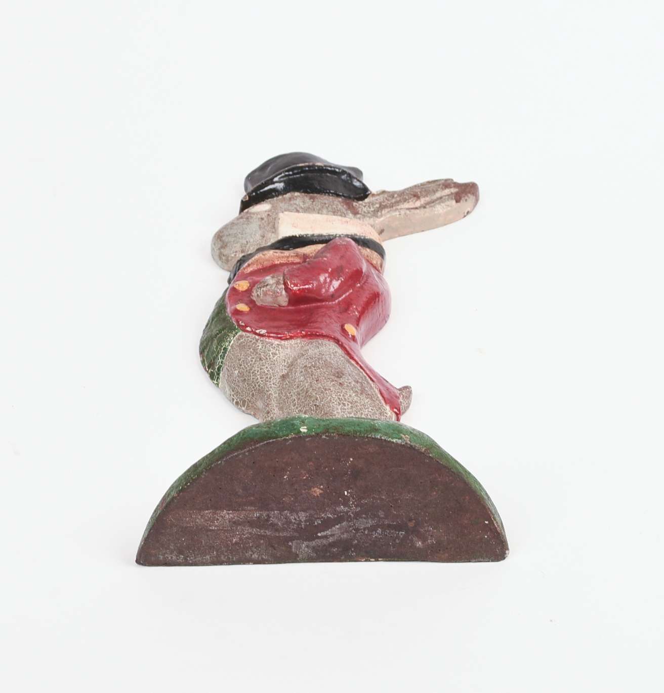 CAST IRON RABBIT IN TOP HAT DOORSTOP.