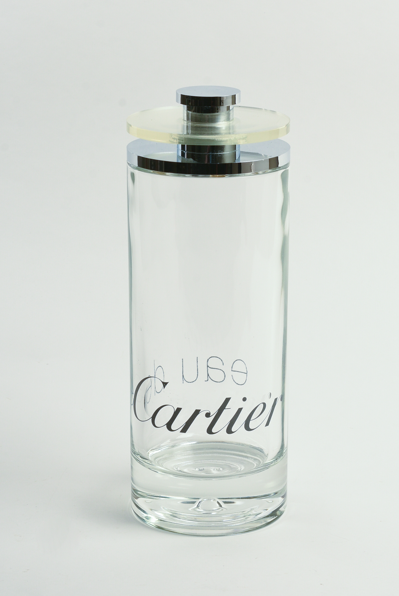 EAU DE CARTIER GLASS STORE DISPLAY BOTTLE.