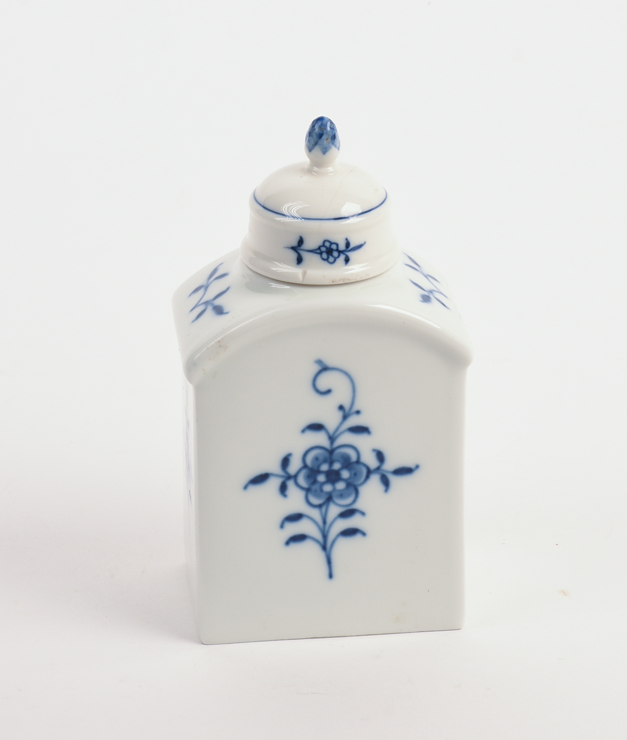 MEISSEN BLUE ONION TEA CADDY.