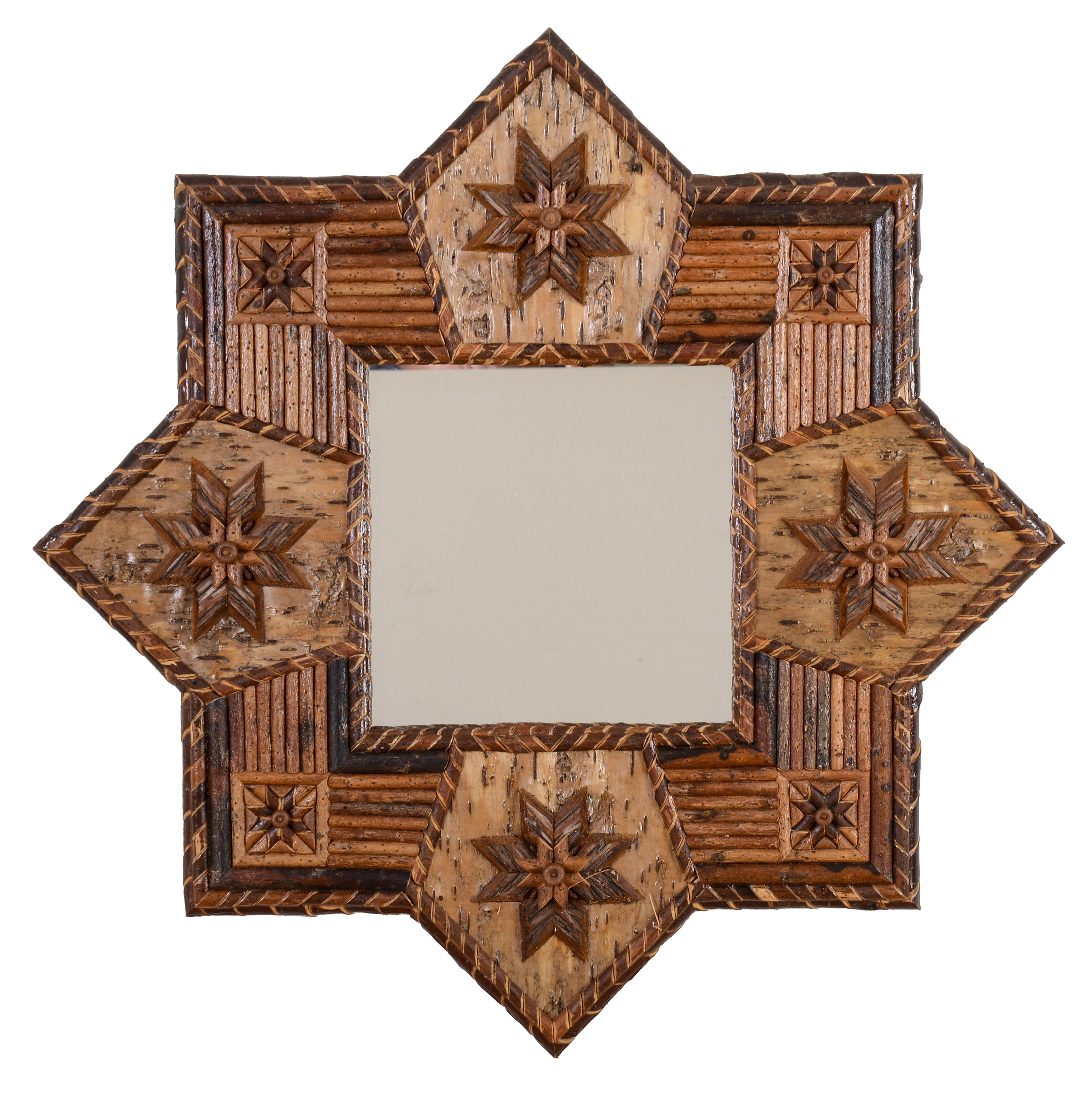 ADIRONDACK STAR FORM MIRROR.