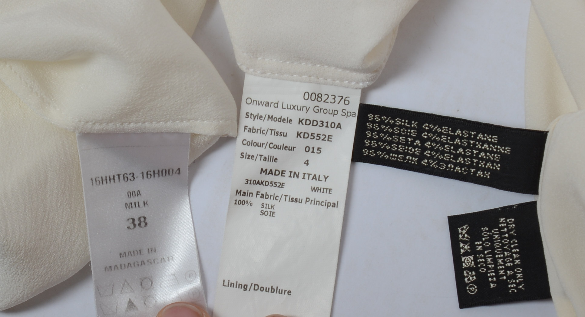 THREE SILK DESIGNER WOMEN'S SHIRTS.