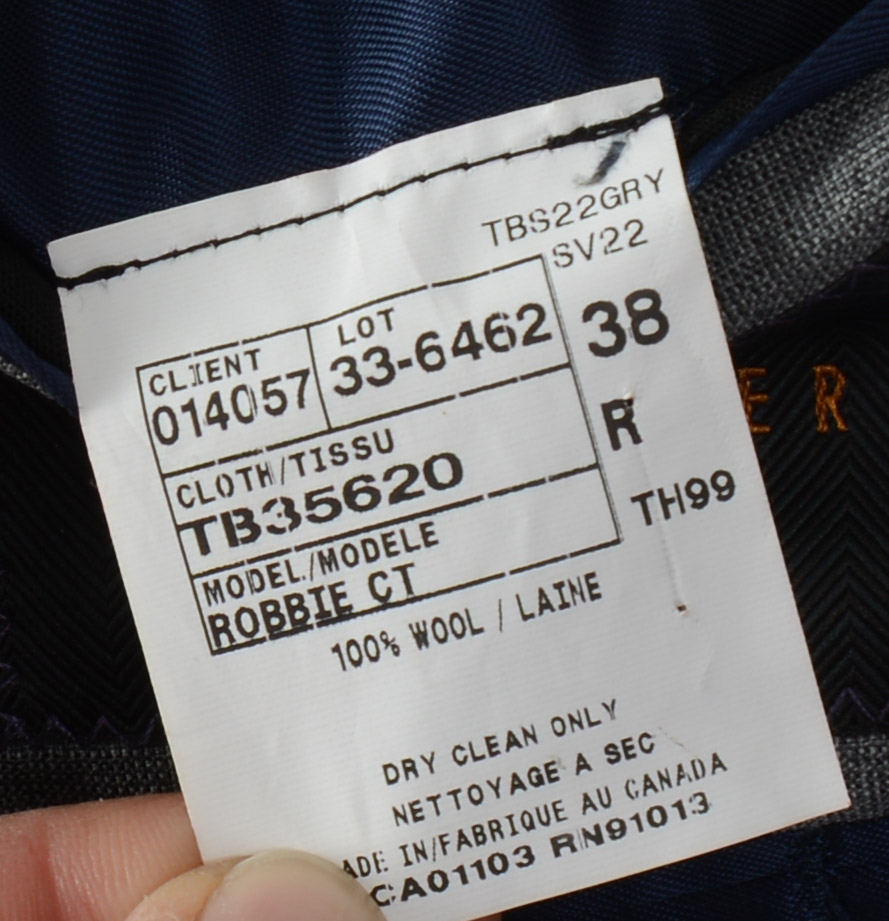 GREY PAID TED BAKER SUIT. NWT.