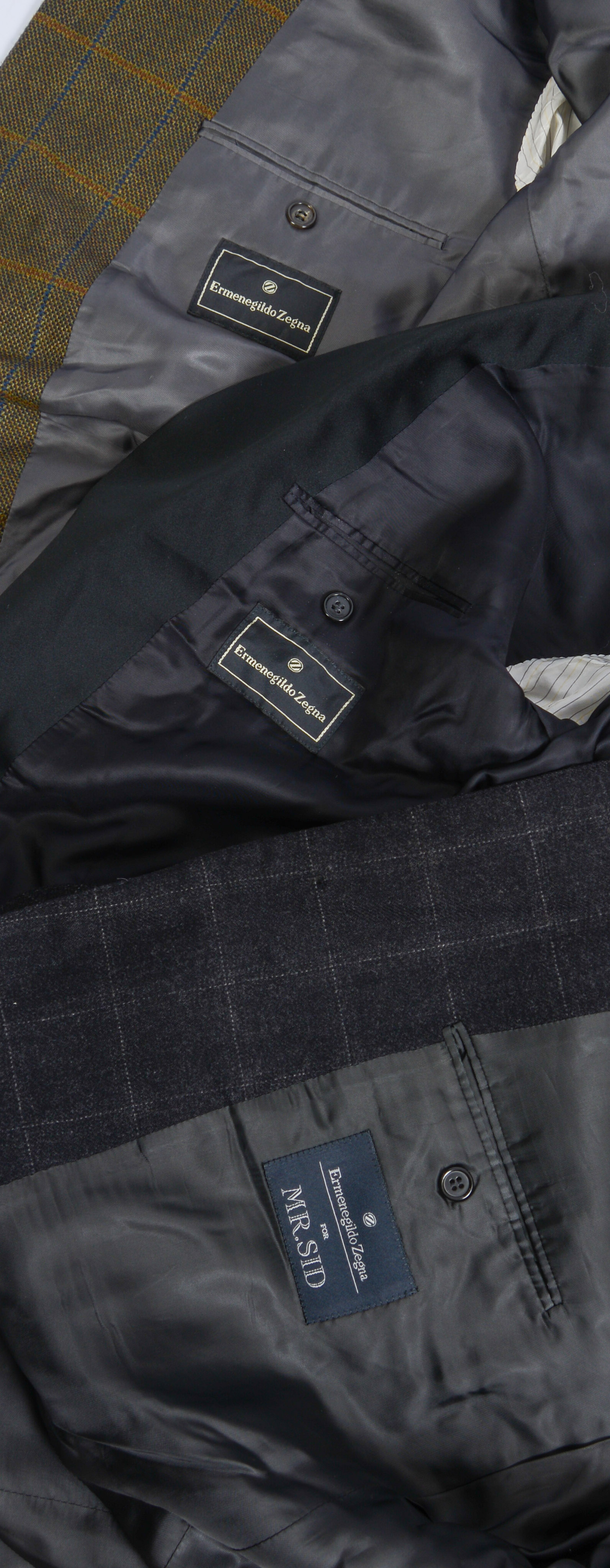 THREE ERMENEGILDO ZEGNA MEN'S JACKETS.