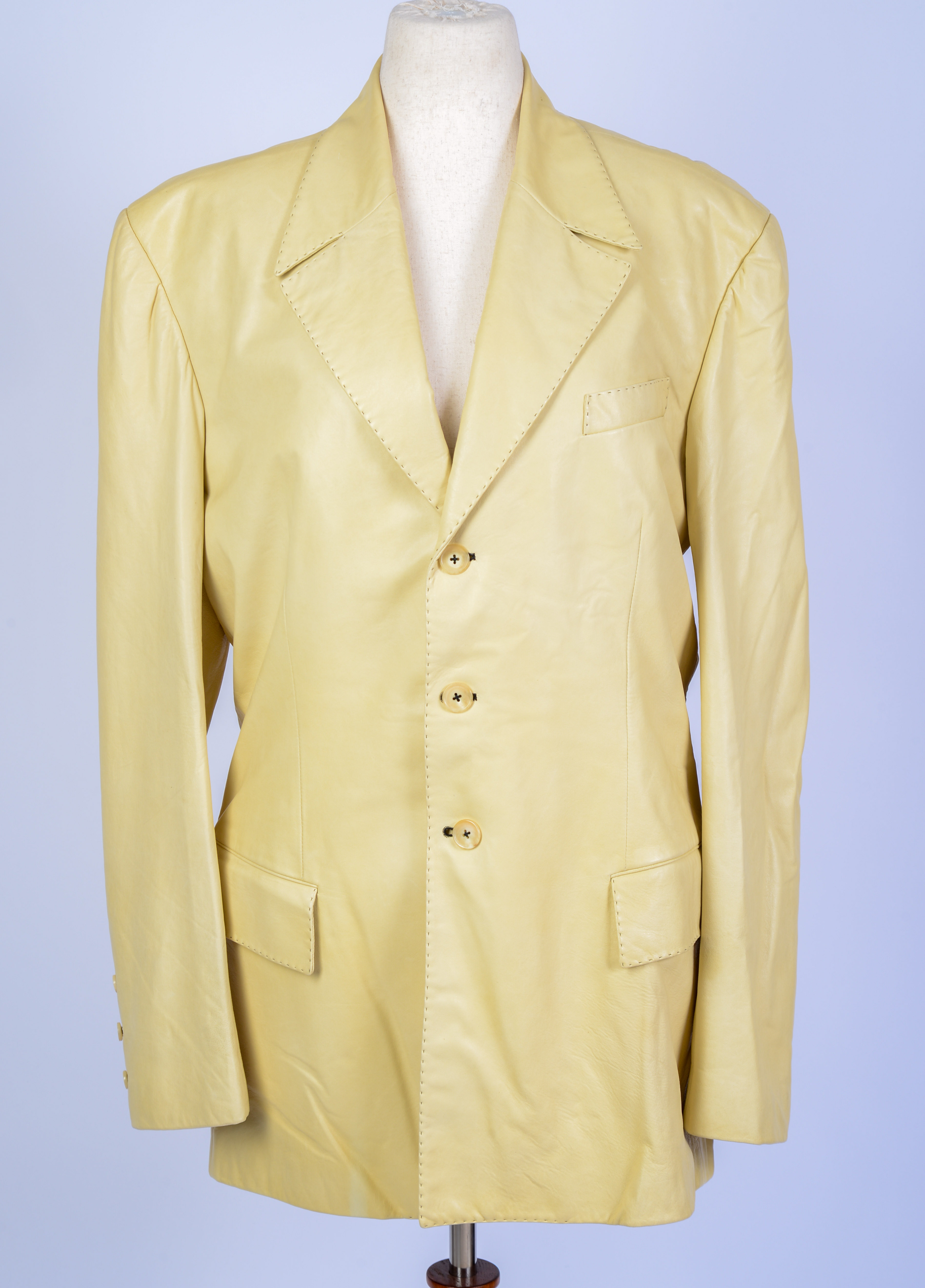 RICHARD TYLER LEATHER JACKET, SIZE L.