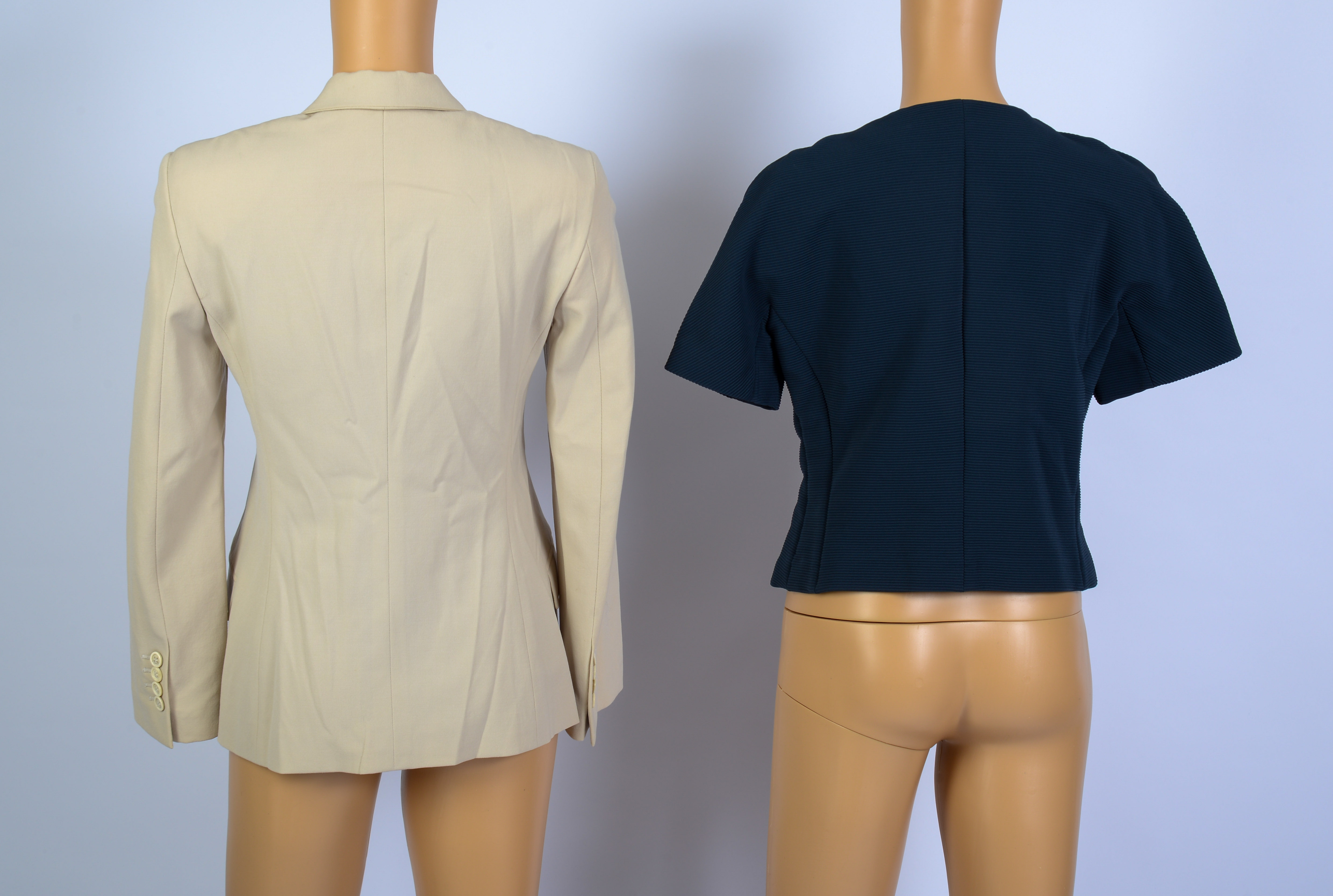 PIAZZA SEMPIONE BLAZER AND A RENE LEZARD BLOUSE.