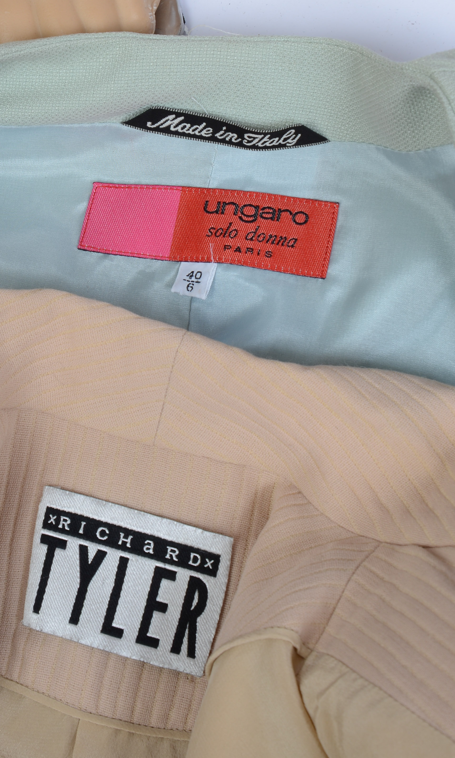 TWO SIZE 6 BLAZERS: UNGARO AND RICHARD TYLER.