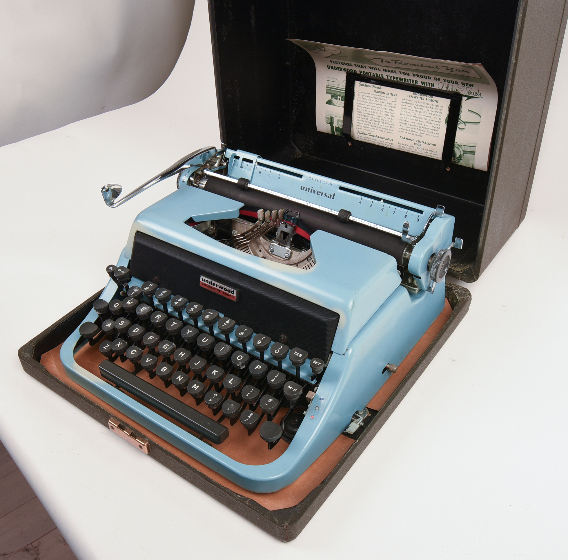 Underwood Champion Golden Touch Typewriter.