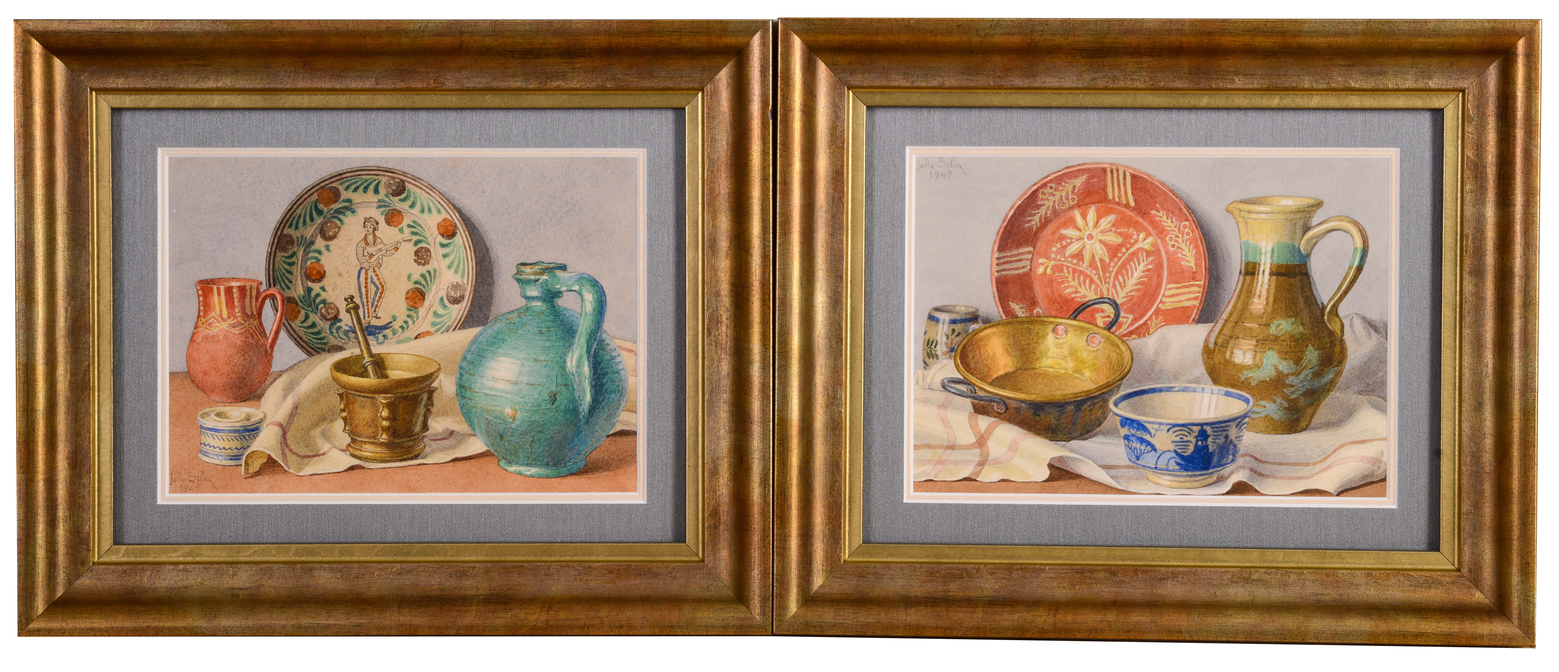 JULIO SILVA (1930 - 2020). TWO STILL LIFES.
