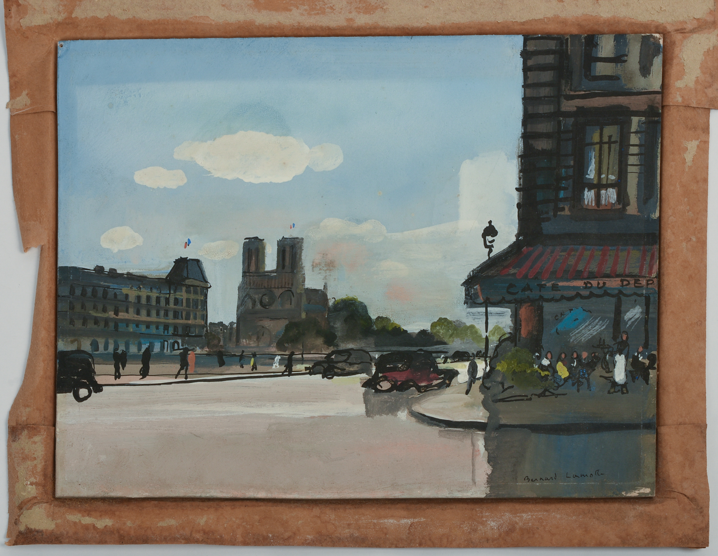 BERNARD LAMOTTE (1903 - 1983). PARISIAN CAFE.