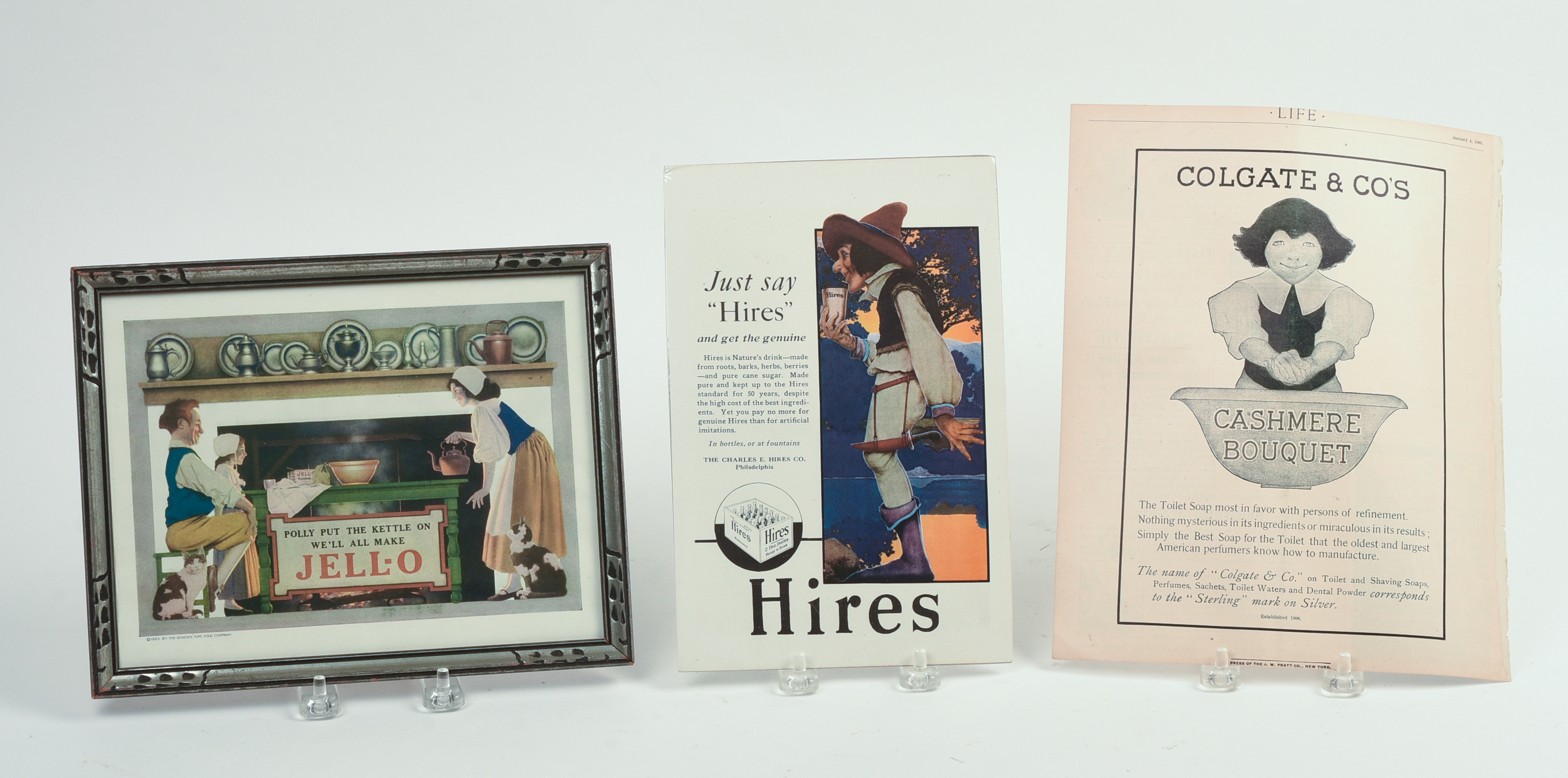 Three Vintage Advertisements.
