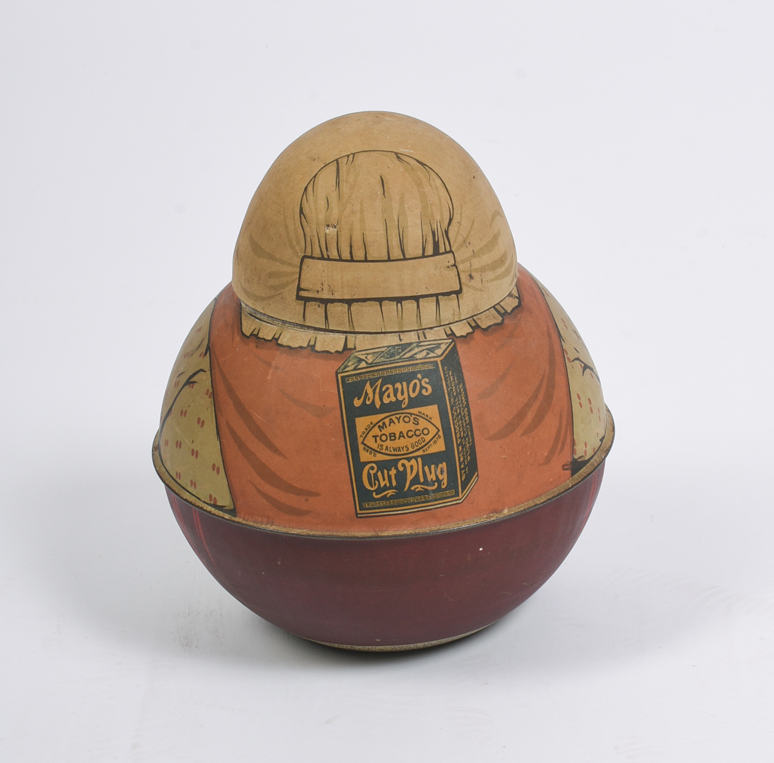 Mayo's Cut Plug Roly Poly Tobacco Tin.