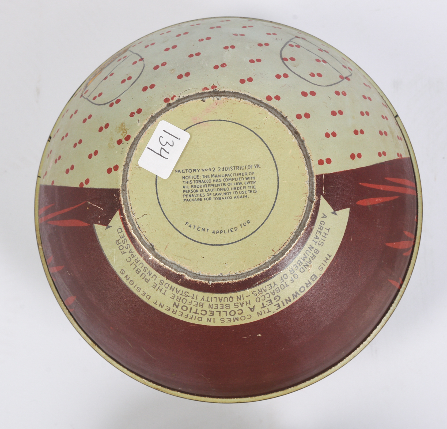 Mayo's Cut Plug Roly Poly Tobacco Tin.
