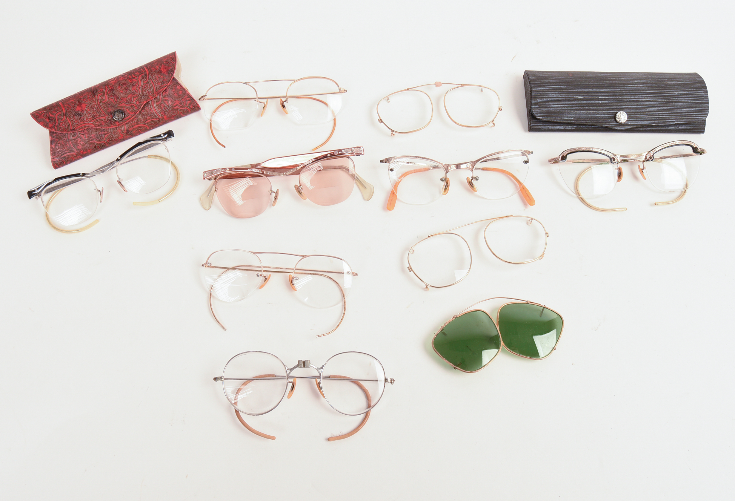 Ten Pairs of Vintage Eyeglasses.