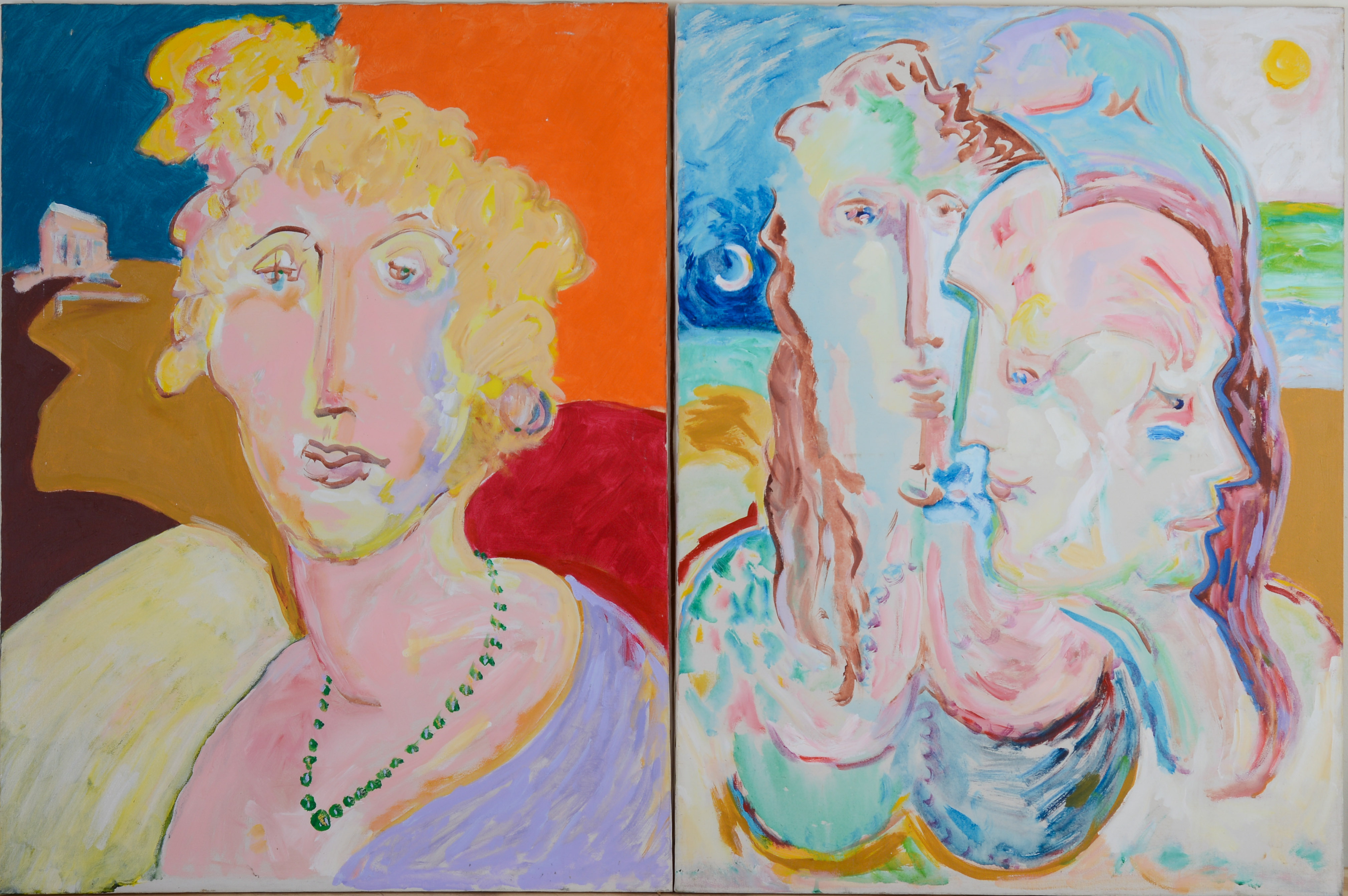 TWO MID CENTURY PORTRAITS.