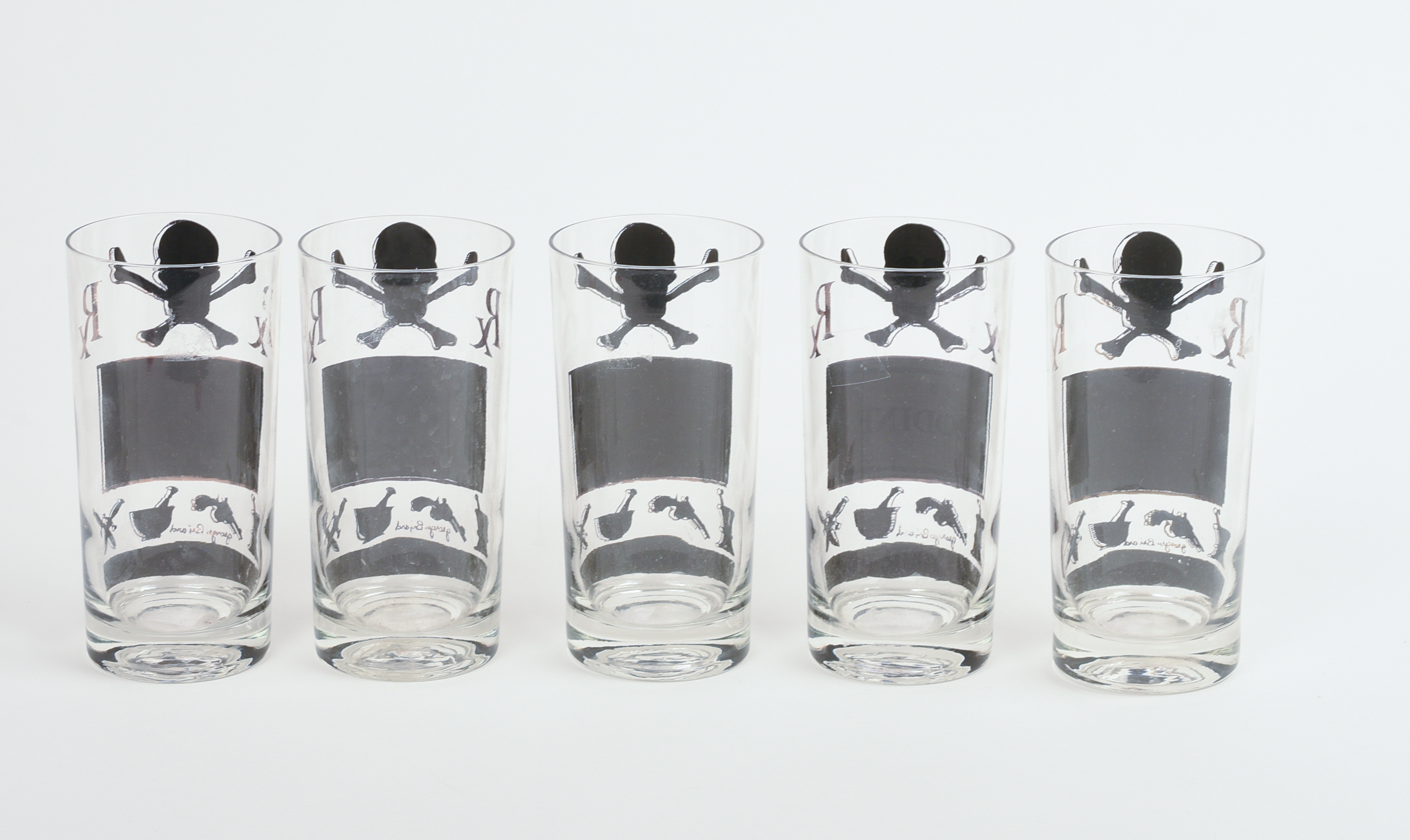 FIVE PICK YOUR POISON GLASSES.