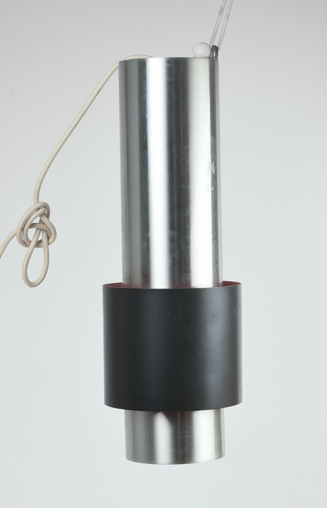 DANISH MODERN METAL HANGING LIGHT.