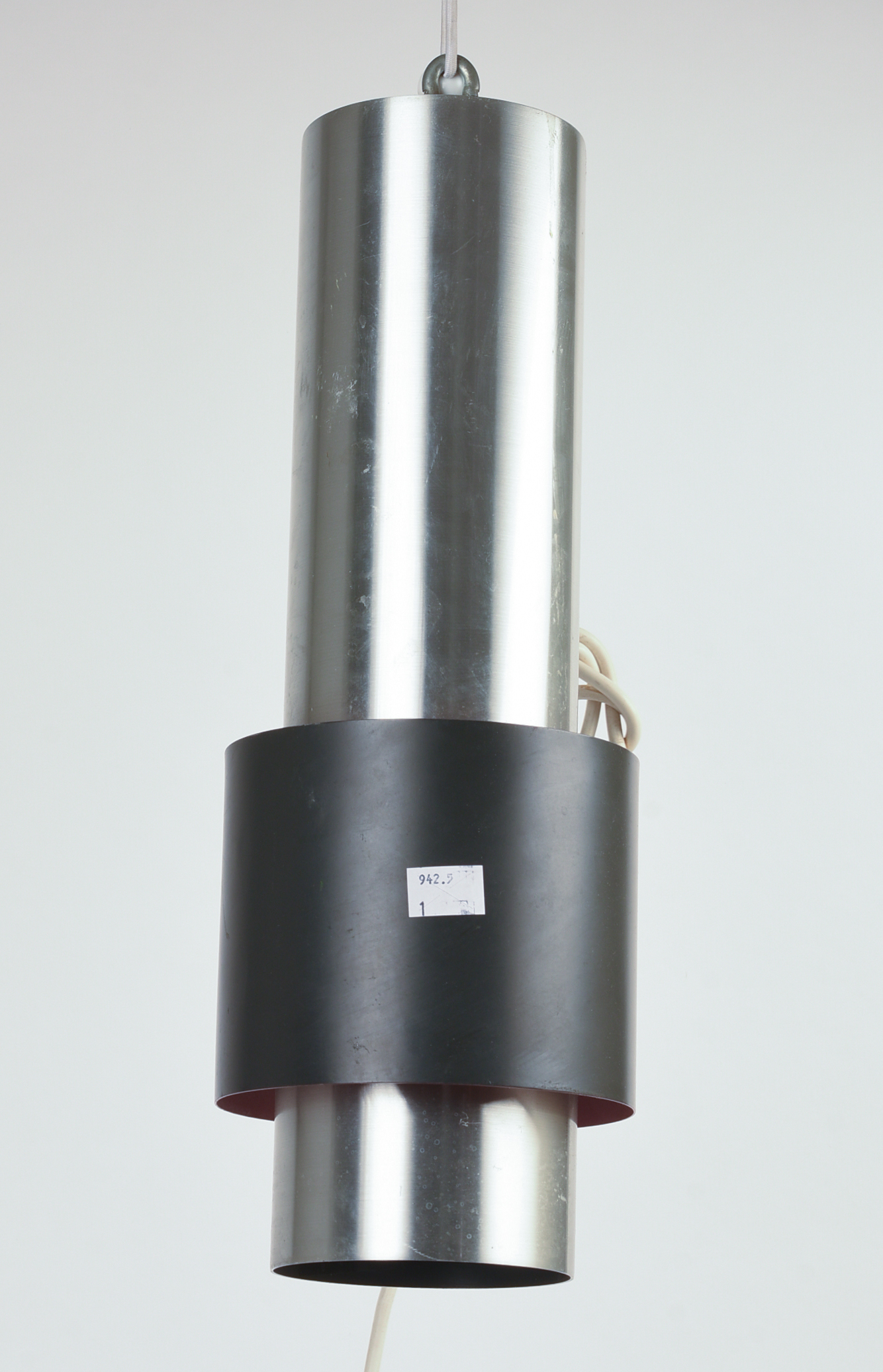 DANISH MODERN METAL HANGING LIGHT.