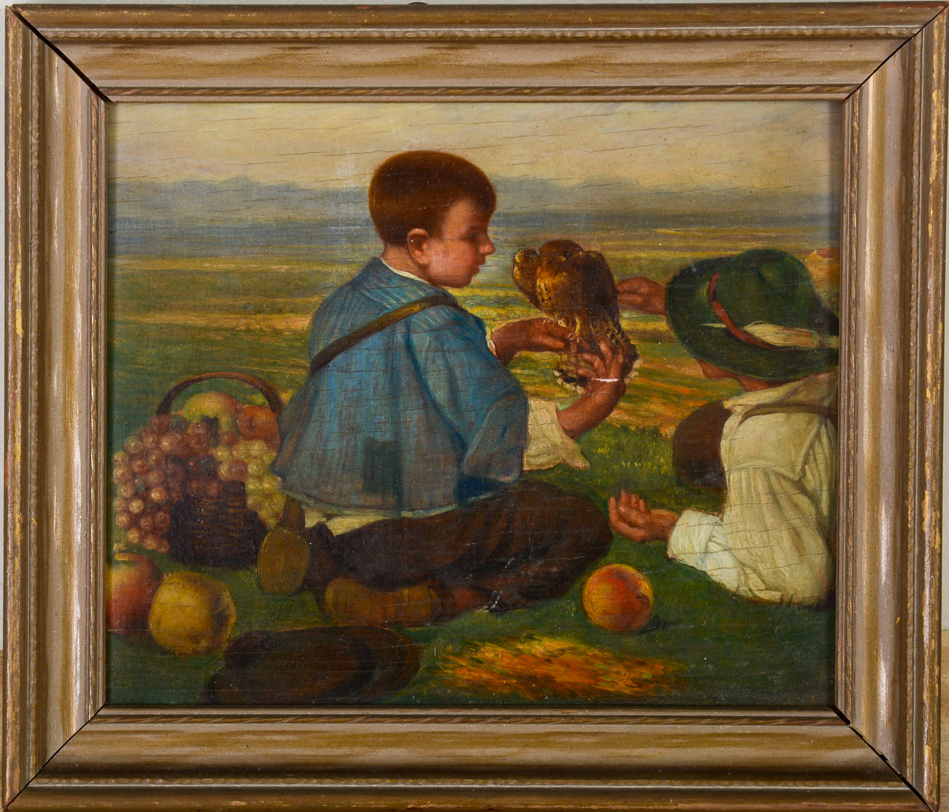 CHILDREN WITH A FALCON, ATTRIBUTED ENRIQUE SEGURA IGLESIAS.