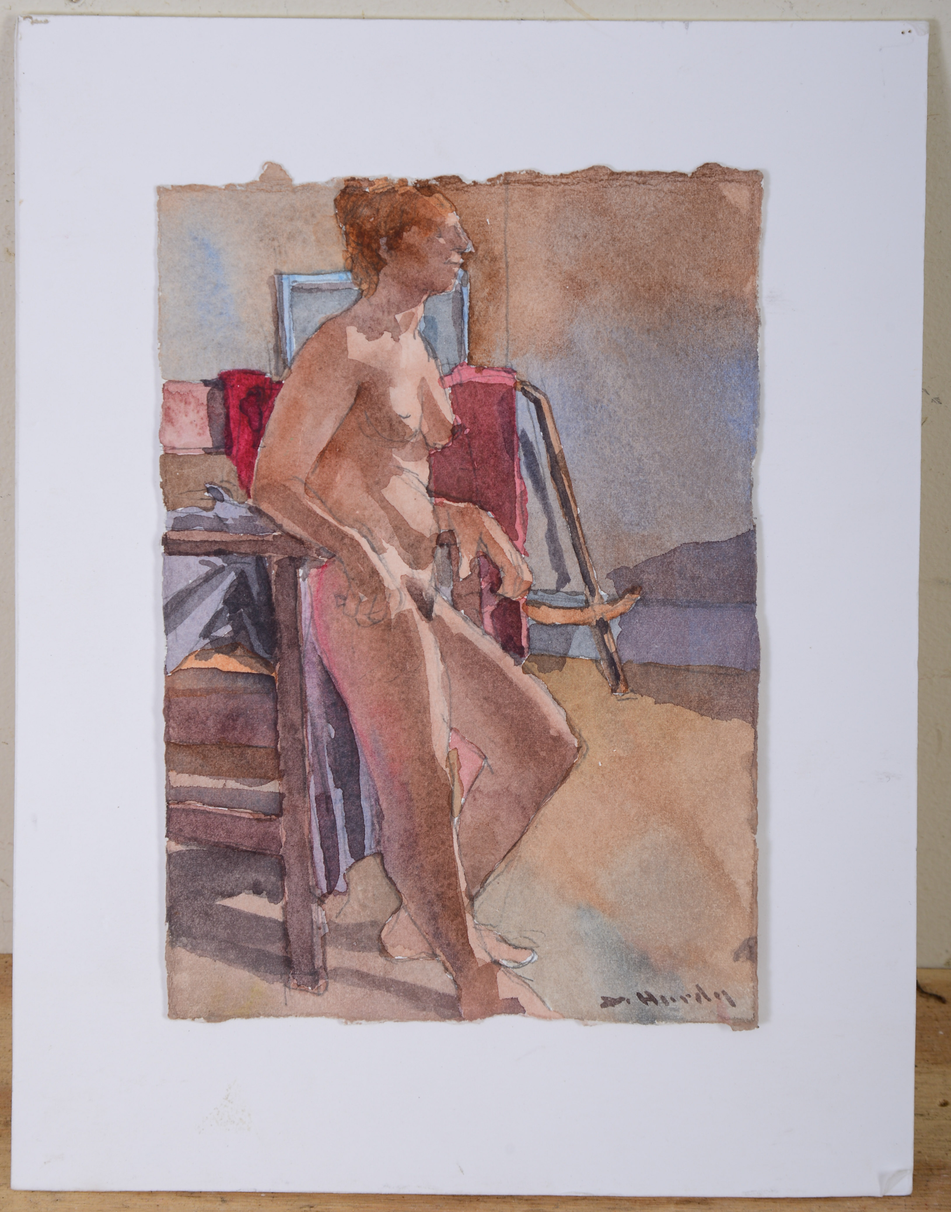 DEWITT HARDY (1940-2017). STANDING NUDE.