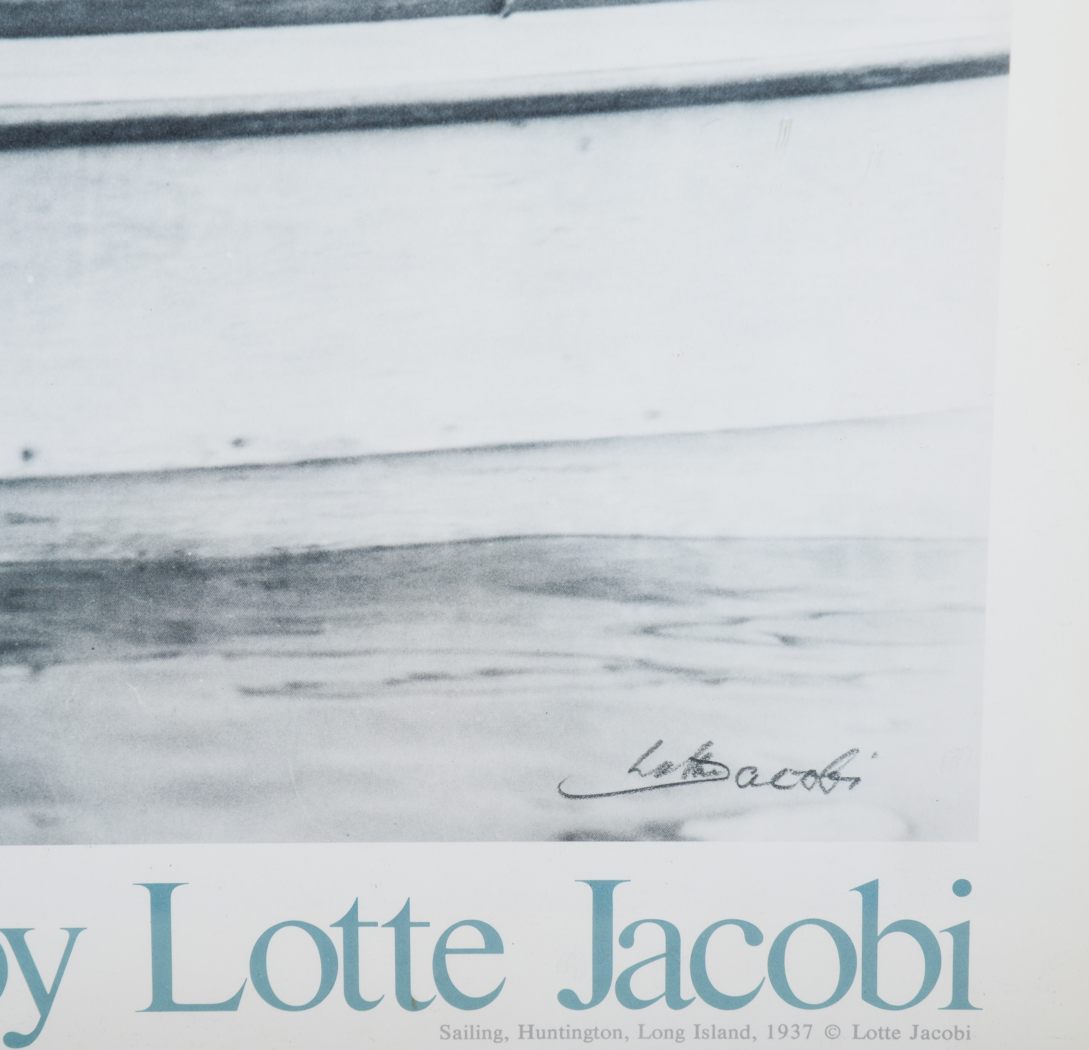 LOTTE JACOBI SIGNED ALBERT EINSTEIN EXHIBIT POSTER.