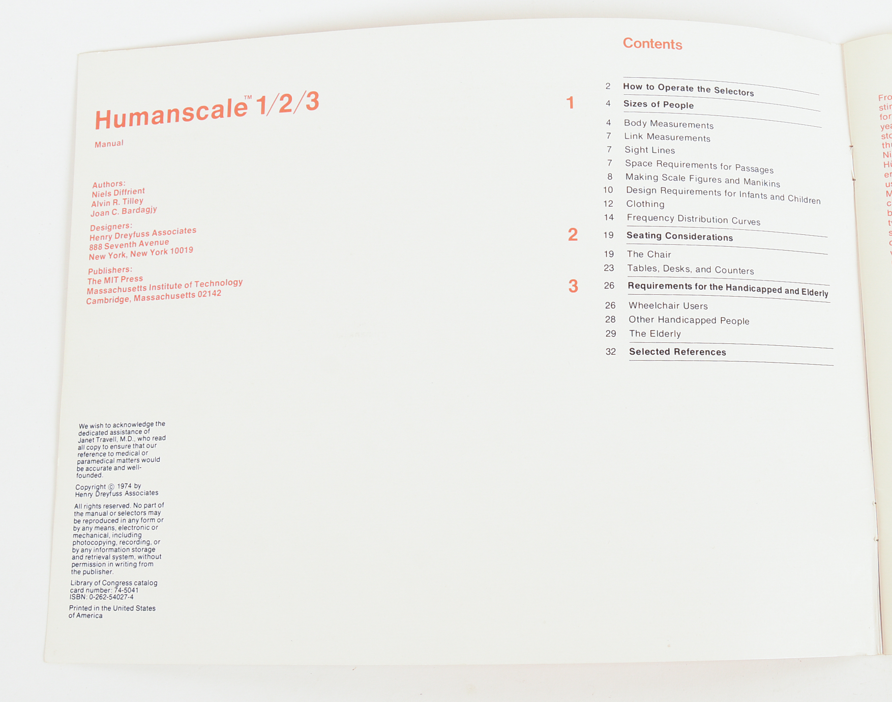 HENRY DREYFUSS ASSOCIATES HUMANSCALE PORTFOLIO 1/2/3.