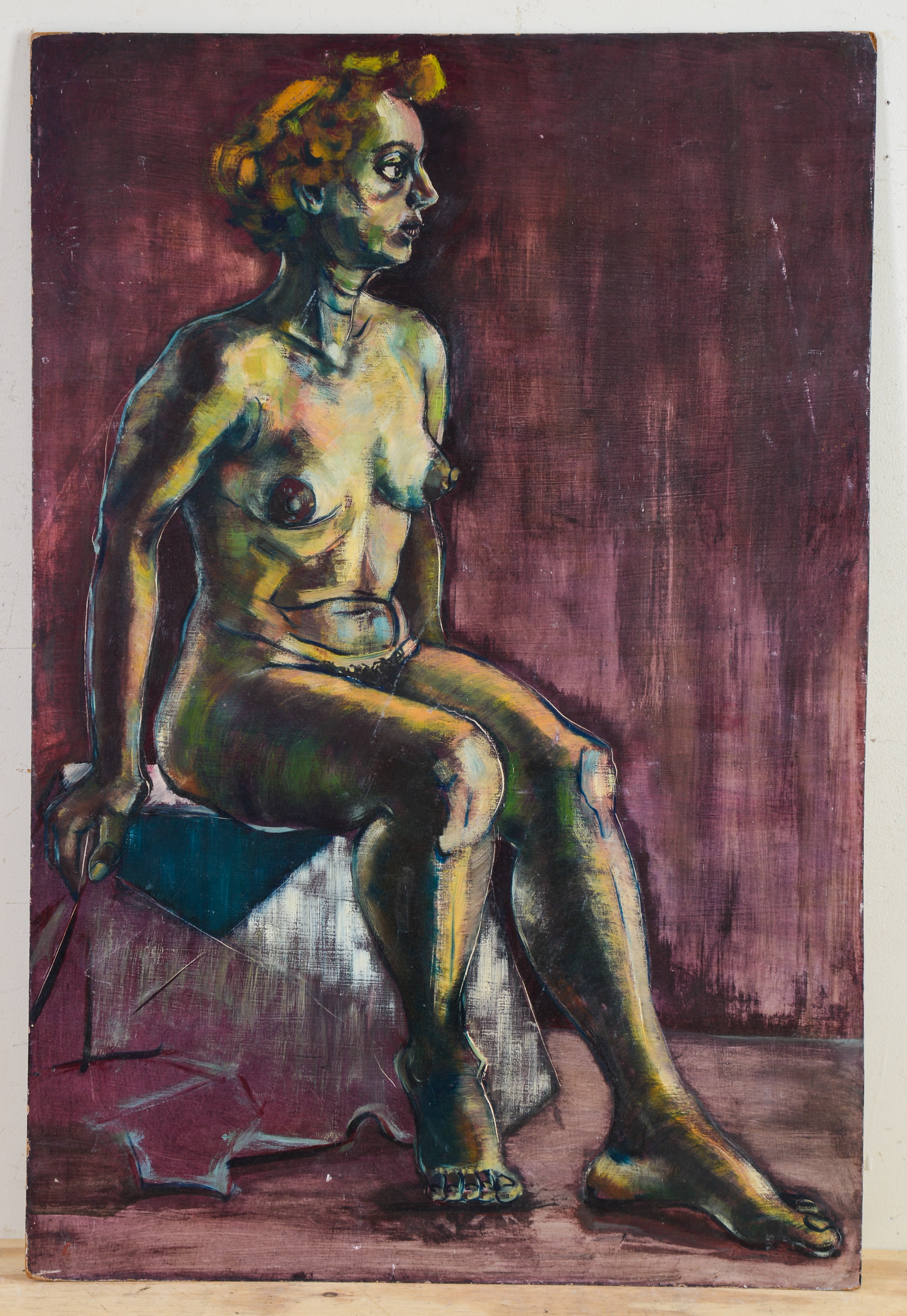 PAINTING OF A FEMALE NUDE.