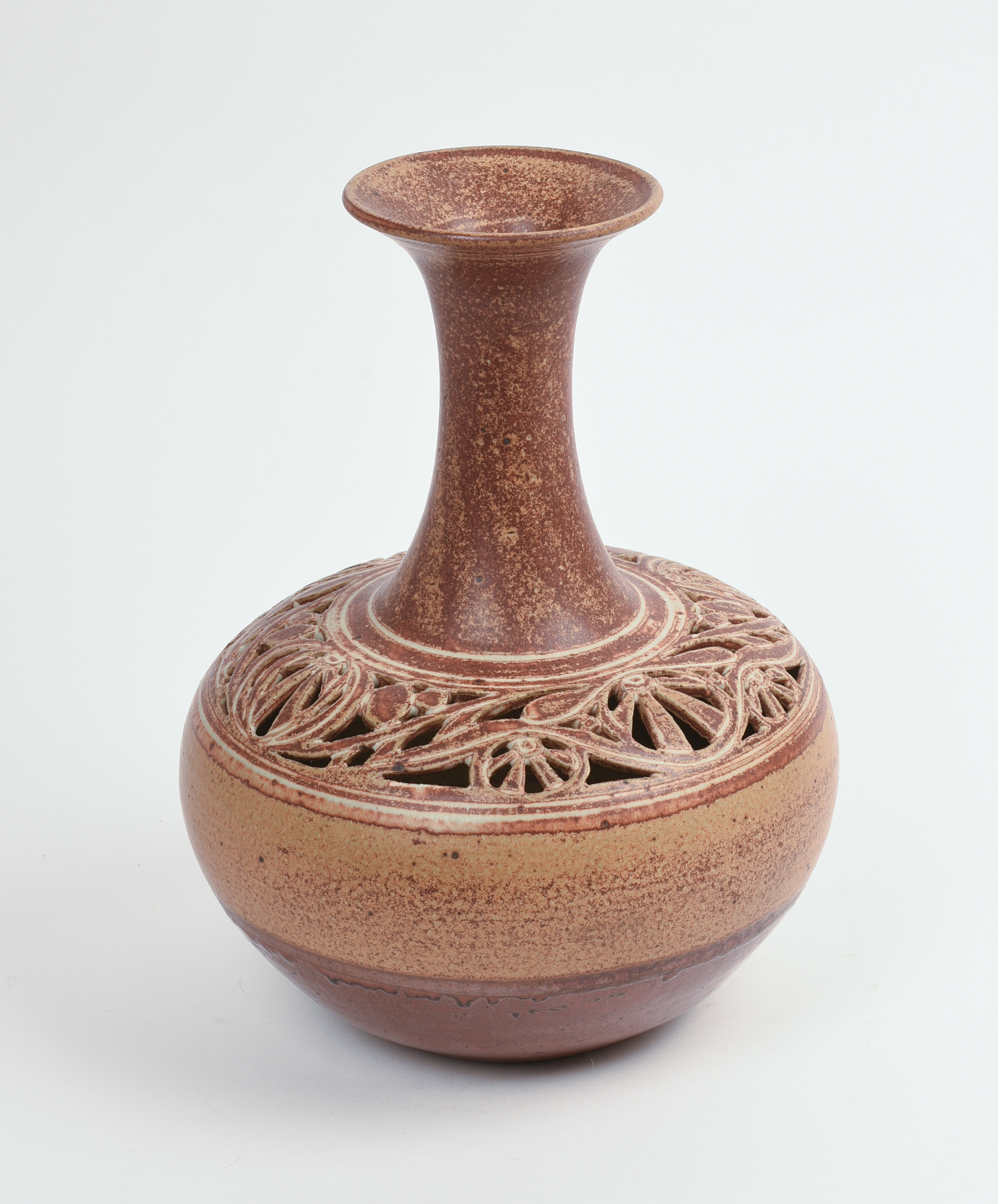 KARL CHRISTIANSEN STUDIO POTTERY VASE.