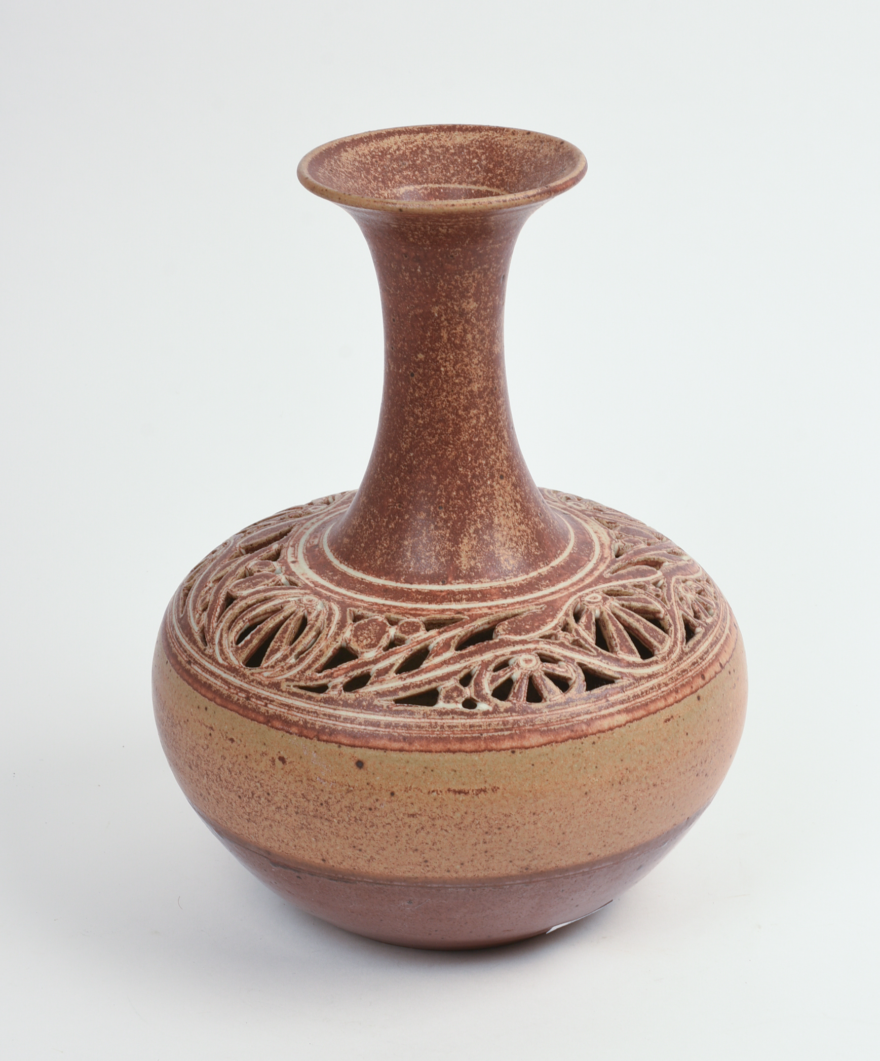 KARL CHRISTIANSEN STUDIO POTTERY VASE.