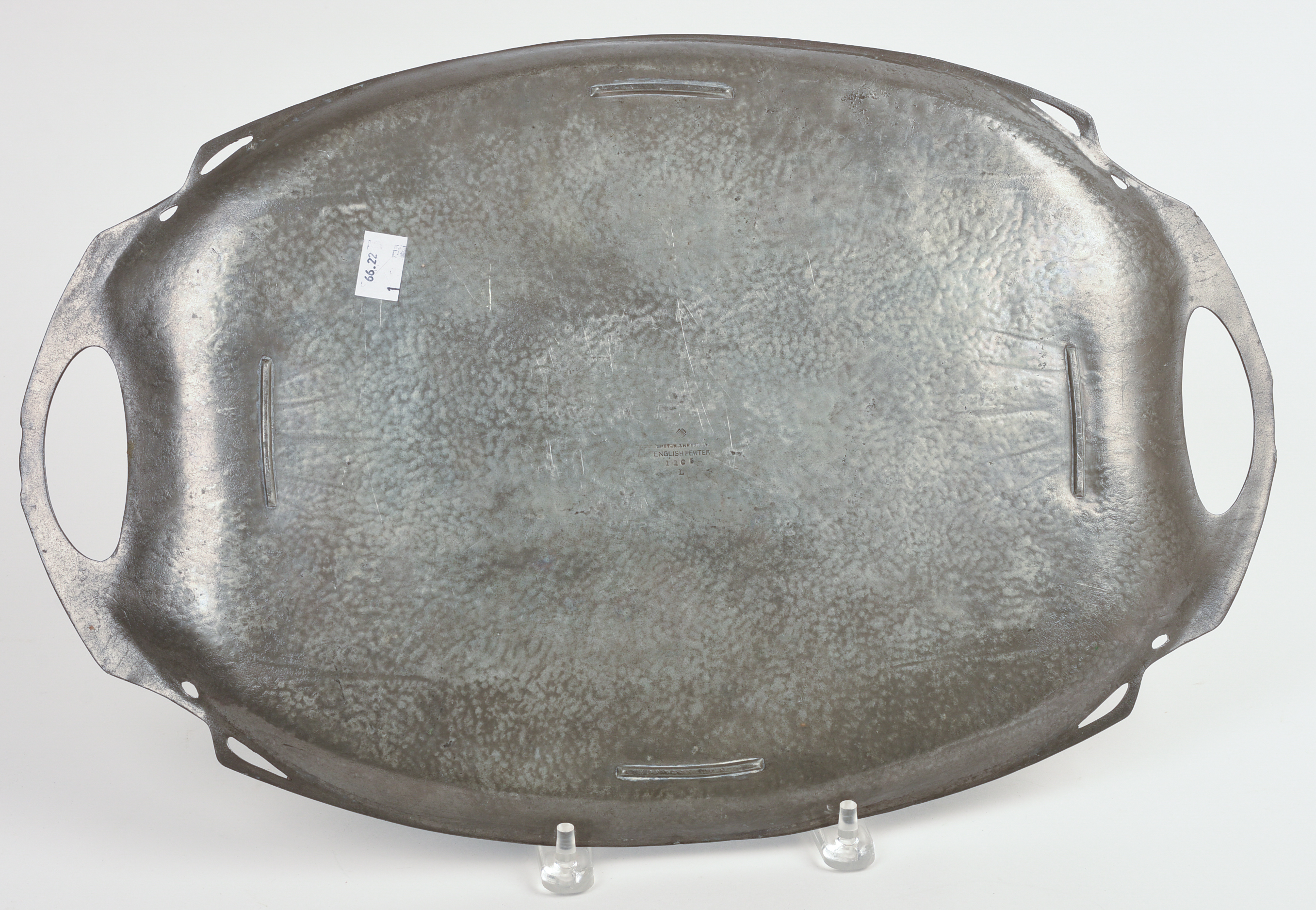 HUTTON ART NOUVEAU ENGLISH PEWTER TRAY.