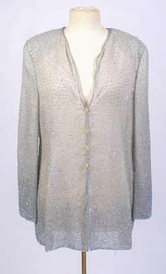 GIORGIO ARMANI BEADED TOP, SIZE 48. Good condition.