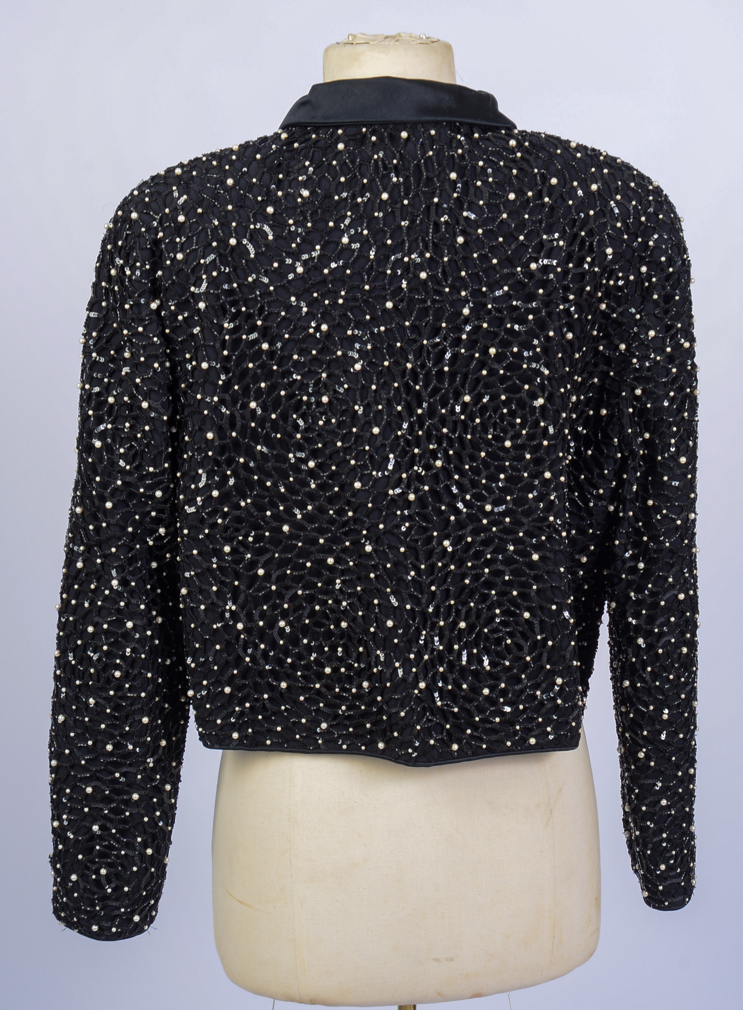 GIORGIO ARMANI BEADED JACKET, SIZE 48.