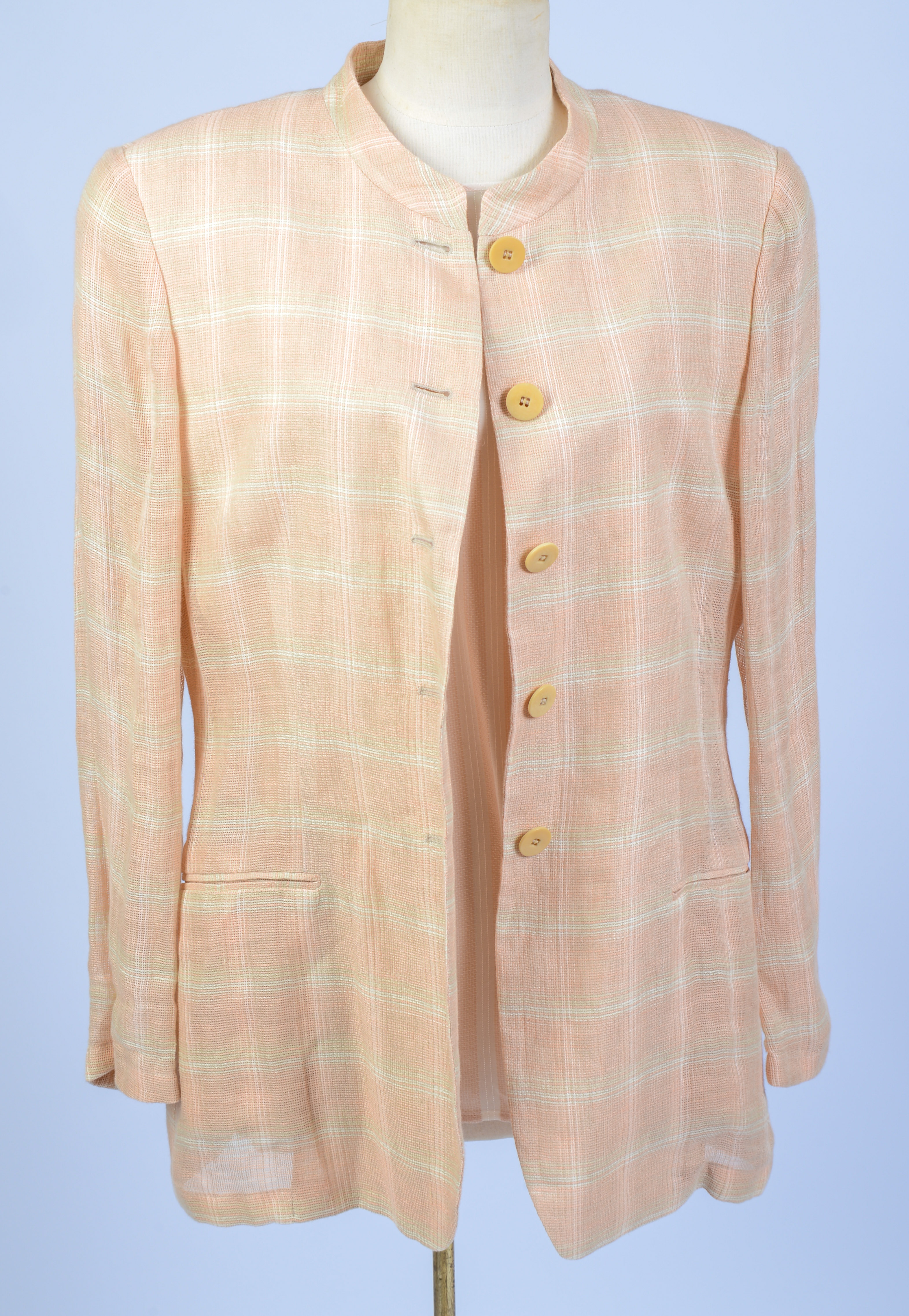 GIORGIO ARMANI JACKET AND BLOUSE, SIZE 46.