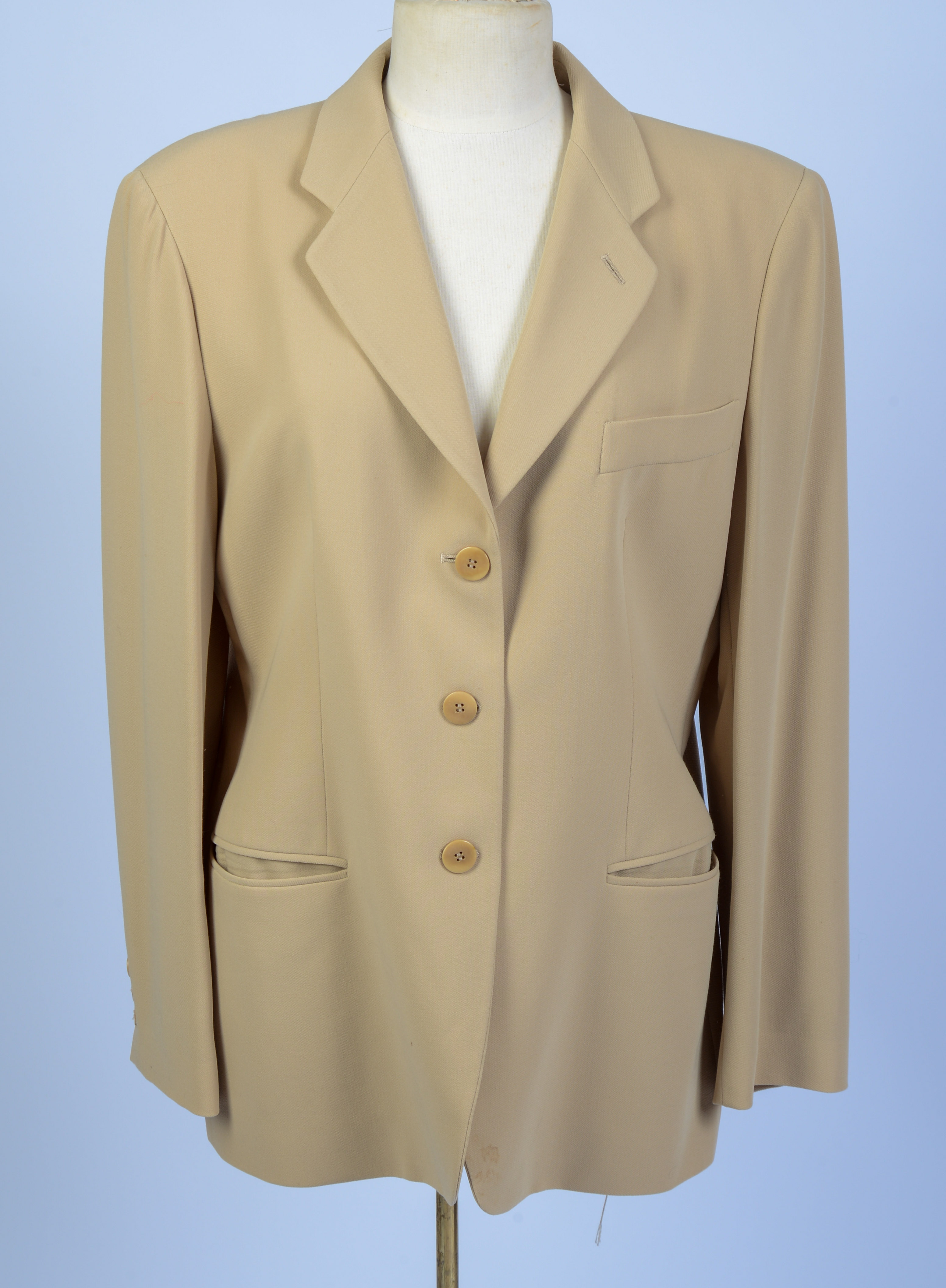 GIORGIO ARMANI TAN BLAZER, SIZE 48