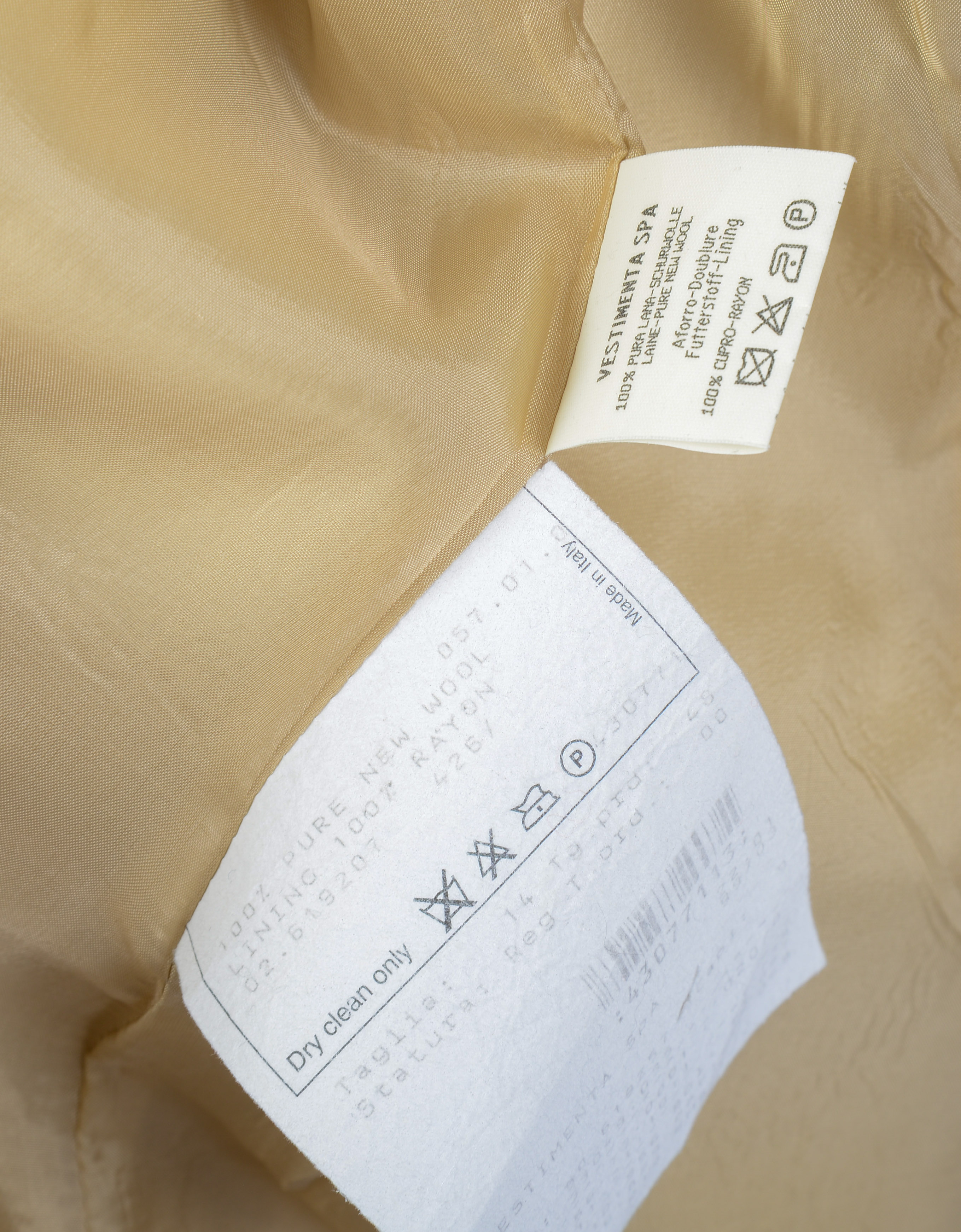 GIORGIO ARMANI TAN BLAZER, SIZE 48