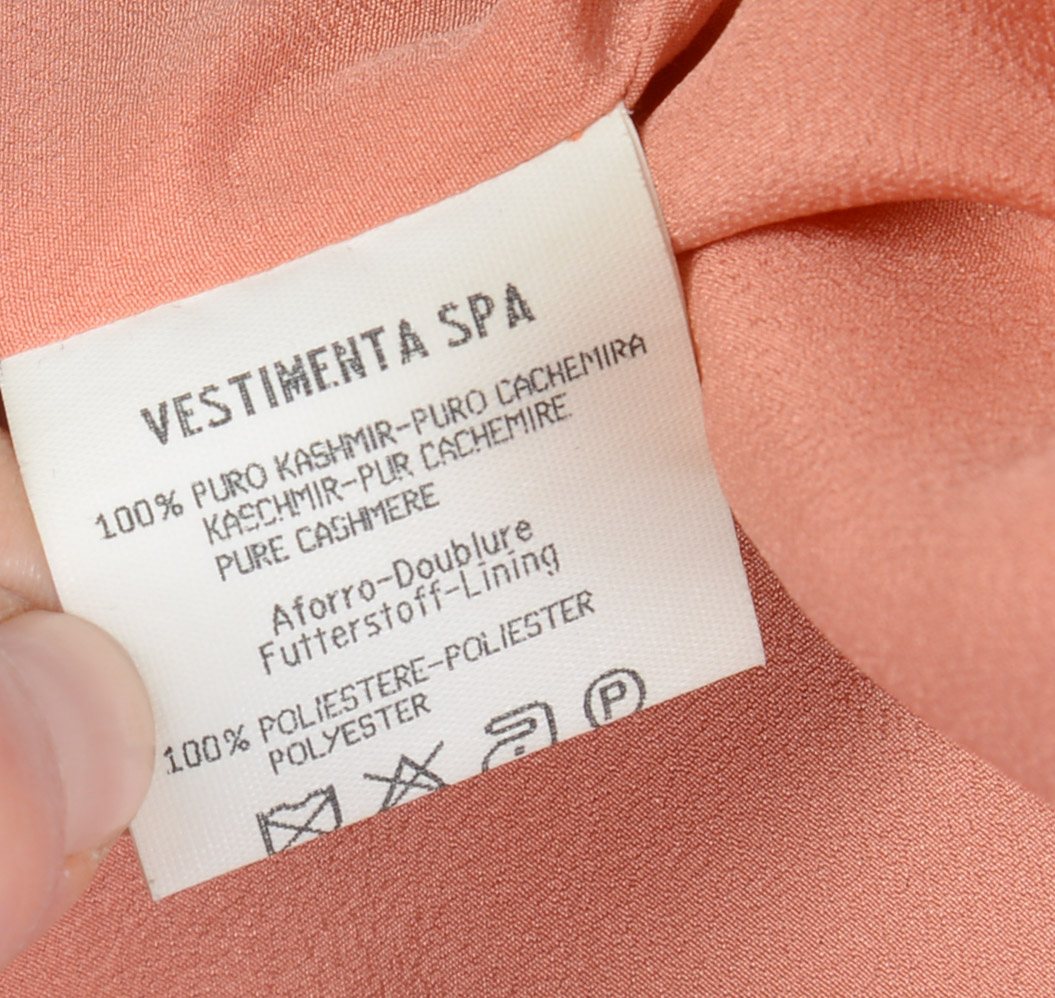 GIORGIO ARMANI BLAZER IN PEACH, SIZE 48.